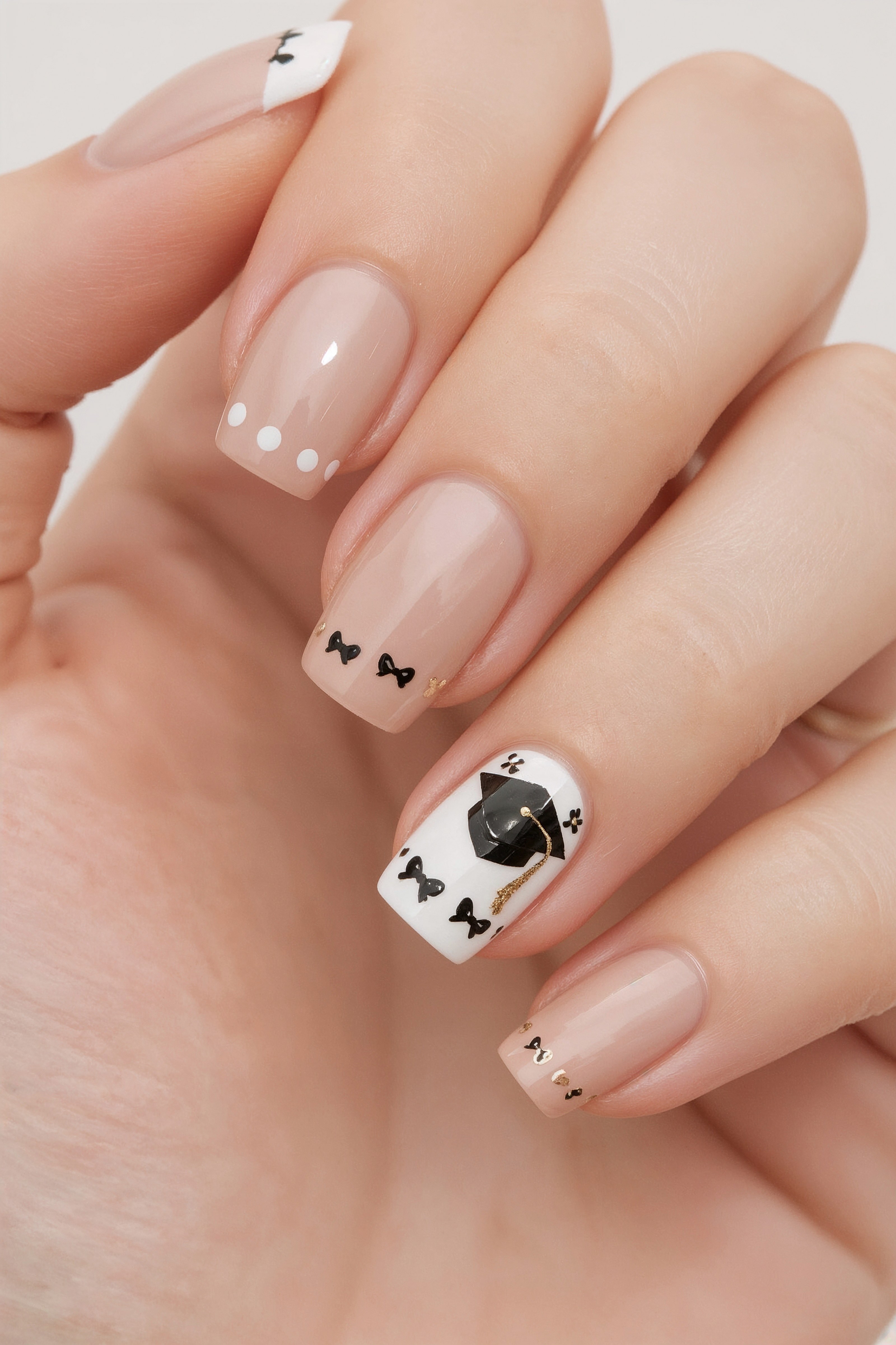 Cute Graduation Nail Art for Your Special Day