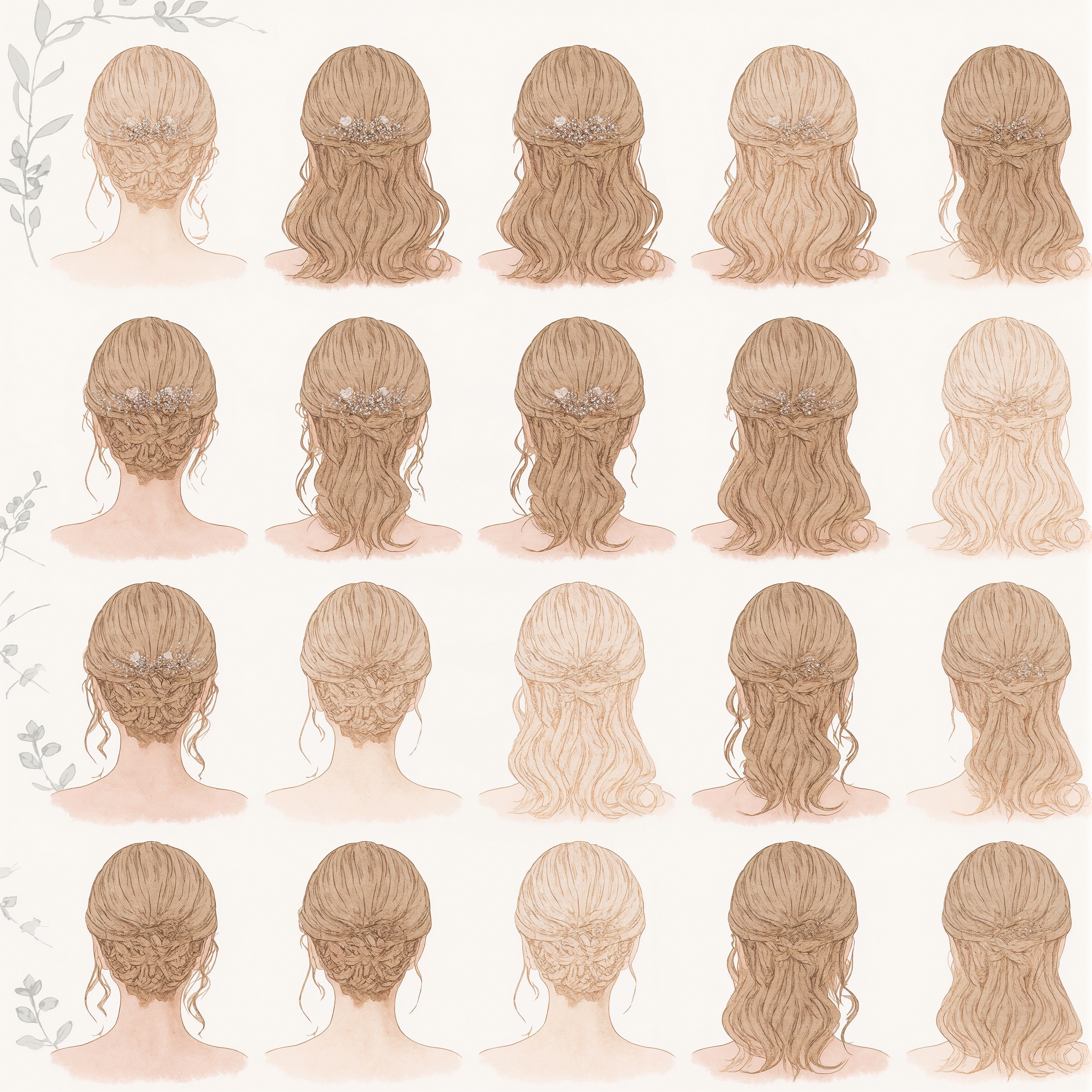 Chic Bridesmaid Hairstyles for Long Wedding Day Hair