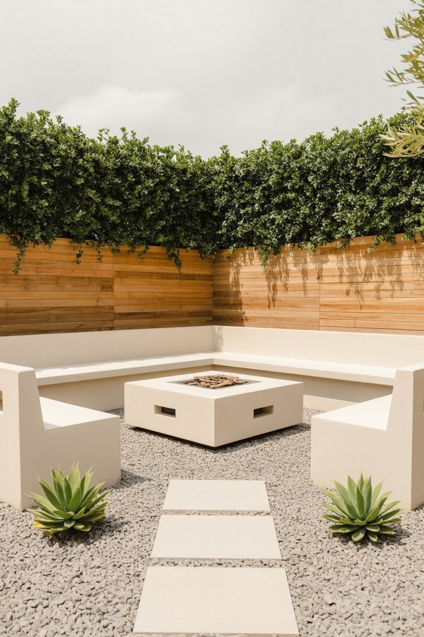 DIY Modern Backyard Seating with Fire Pit: Budget-Friendly Design
