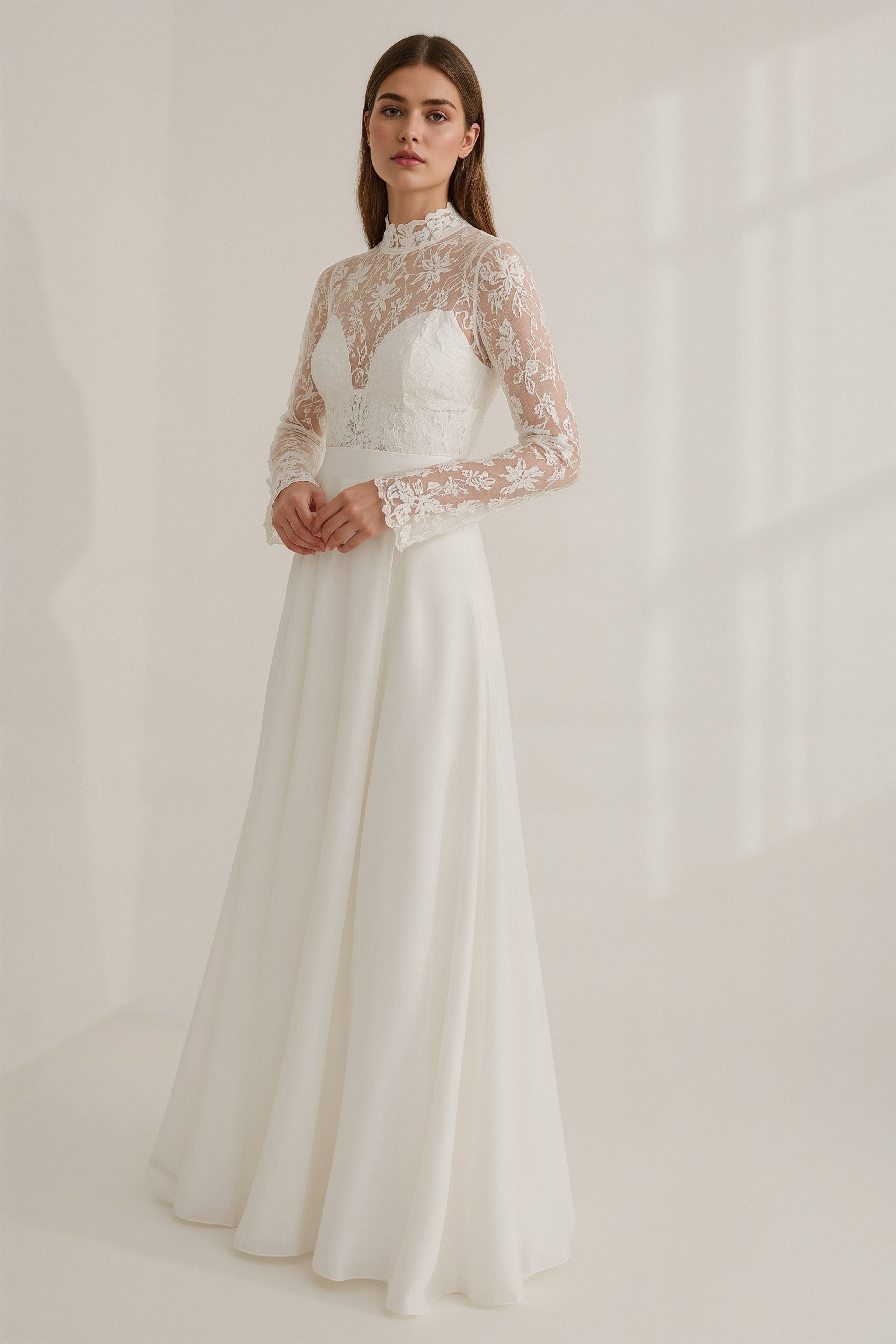 Modern Romance: Modest Wedding Dresses with Exquisite Lace Sleeves