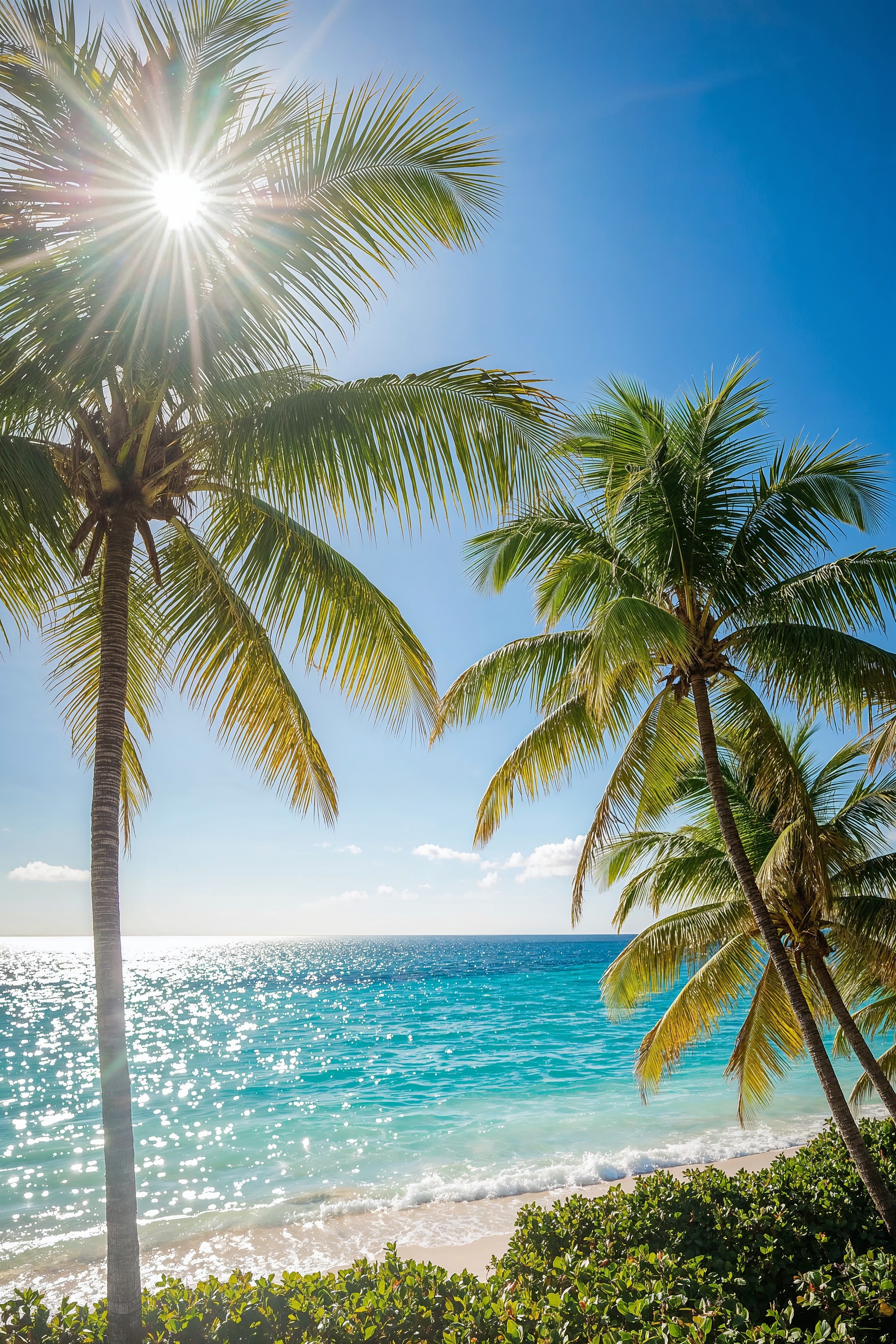Vibrant Tropical Beach: Sunny Summer Aesthetic for Your Devices