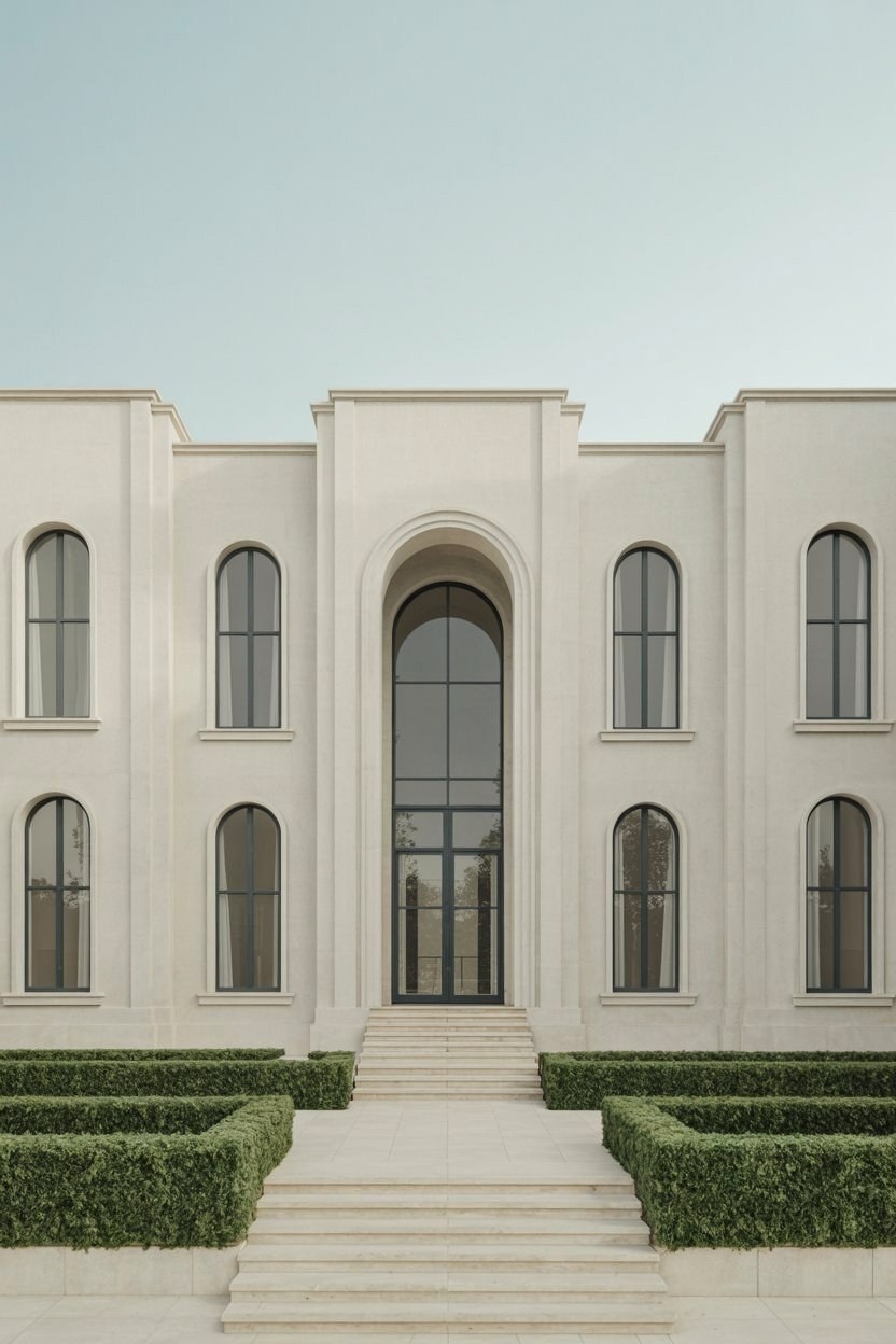 Timeless Arched House Exterior: Modern Design Inspiration