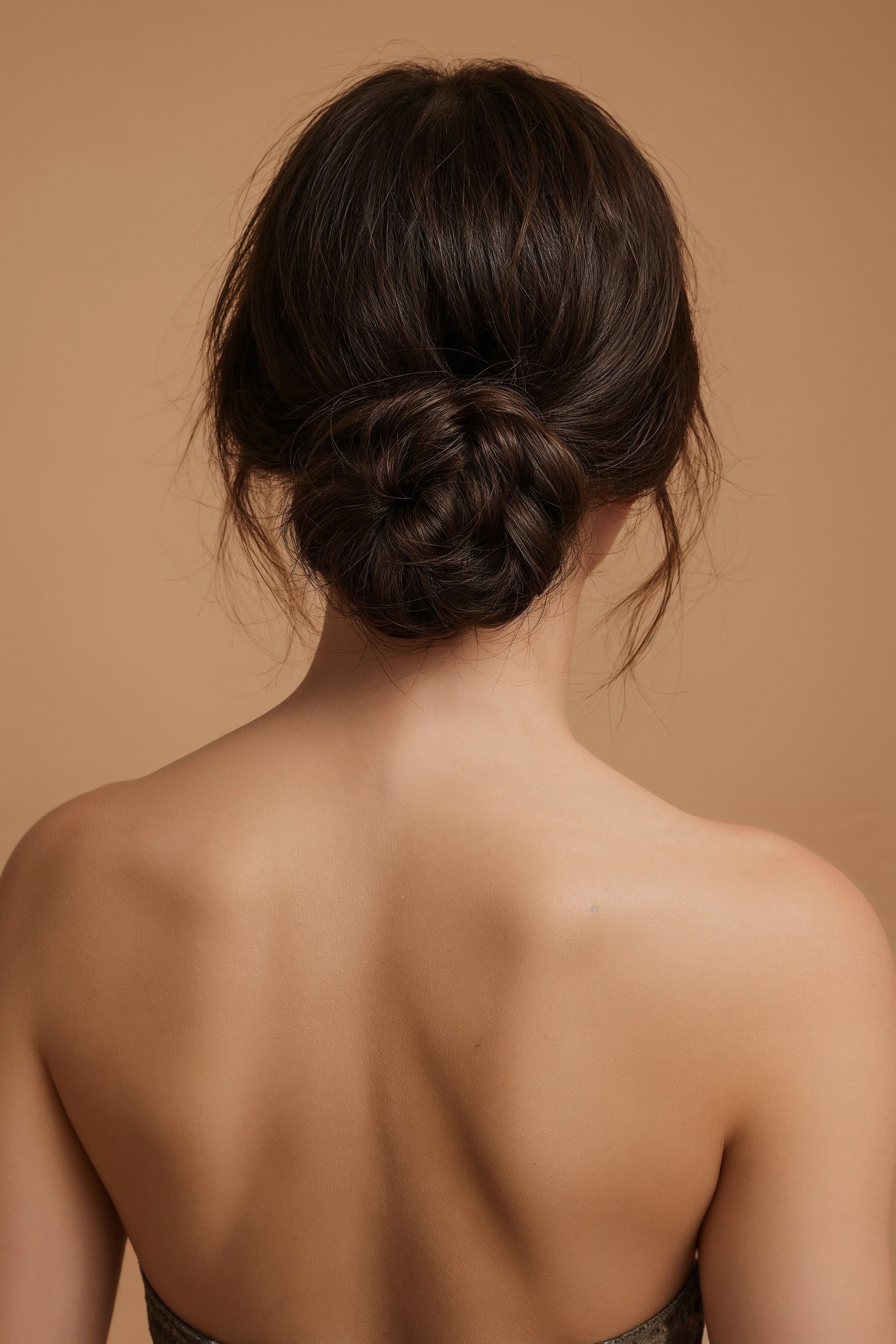 Intricate Low Bun: The Ultimate Bridal Updo for Dark Hair