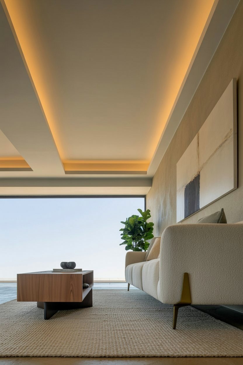 Serene Minimalist Ceiling Ideas for Modern Apartment Interiors