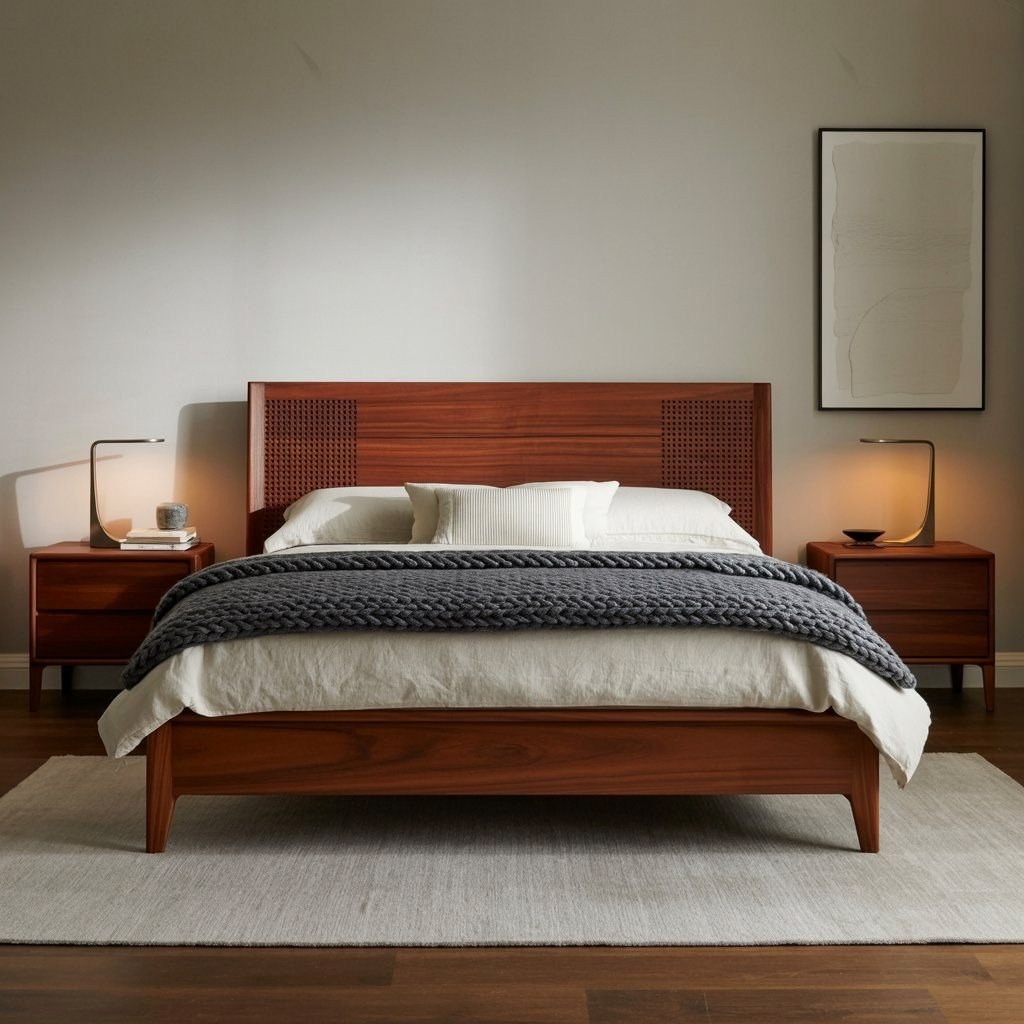 Solid Teak Wood King Bed Frame: Timeless Elegance for Your Bedroom