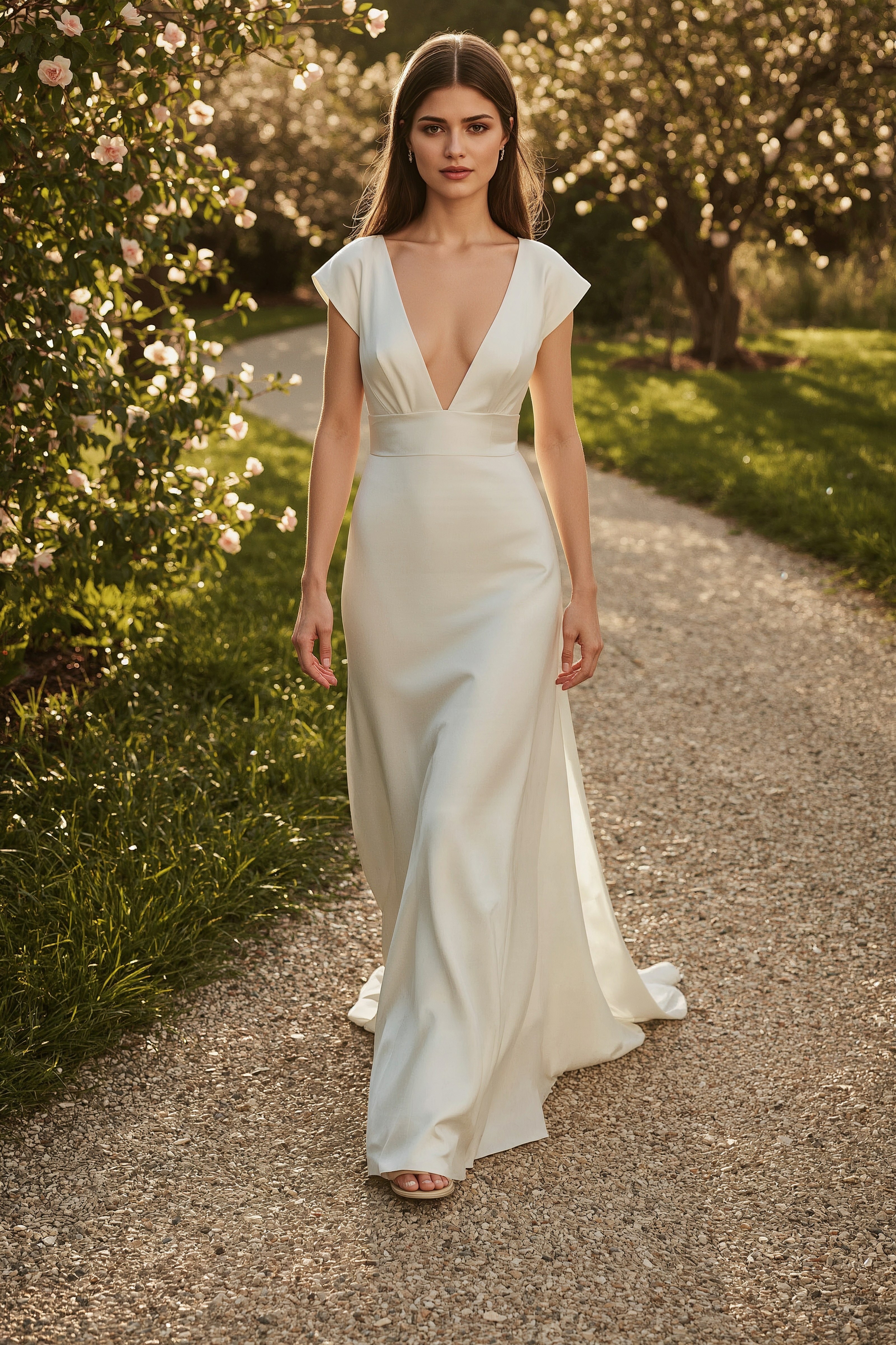 Effortless Elegance: Choosing a Very Simple Satin Wedding Dress