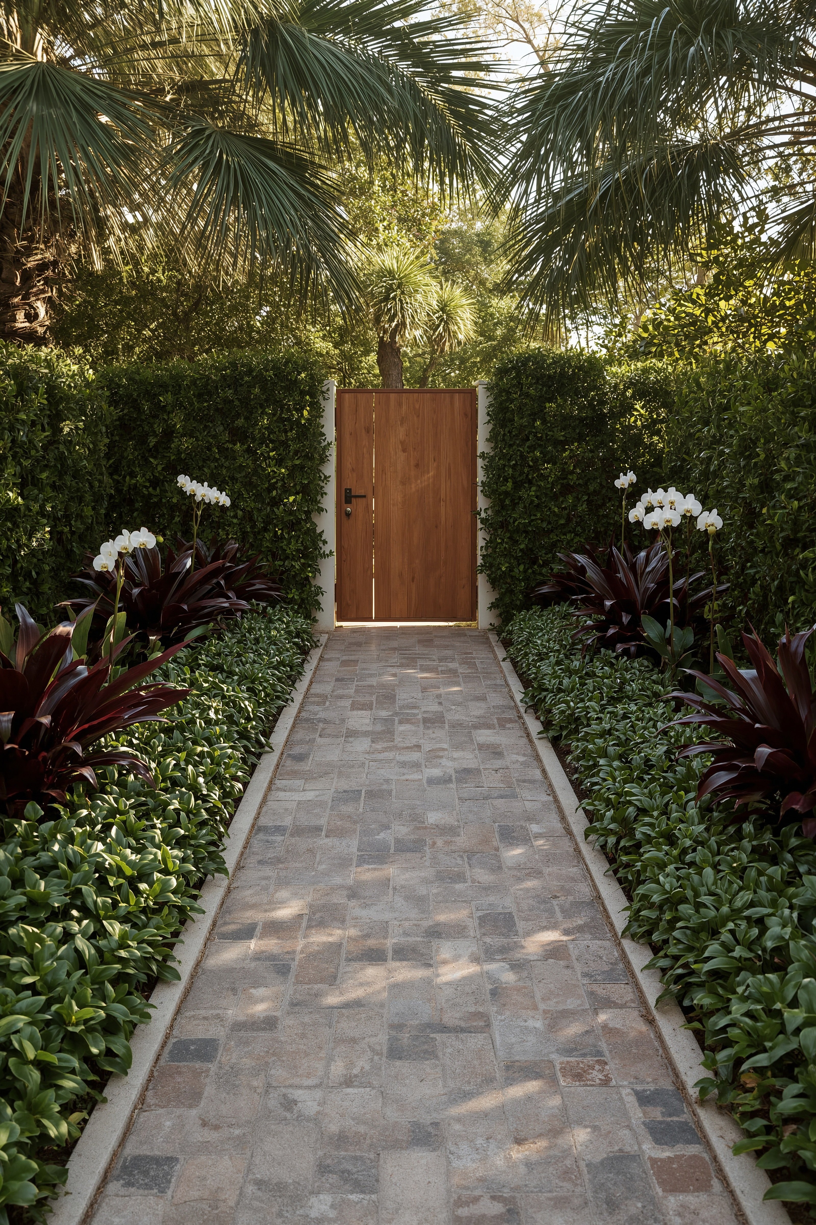 Elevating Small Tropical Front Yard Landscaping with Exotic Details