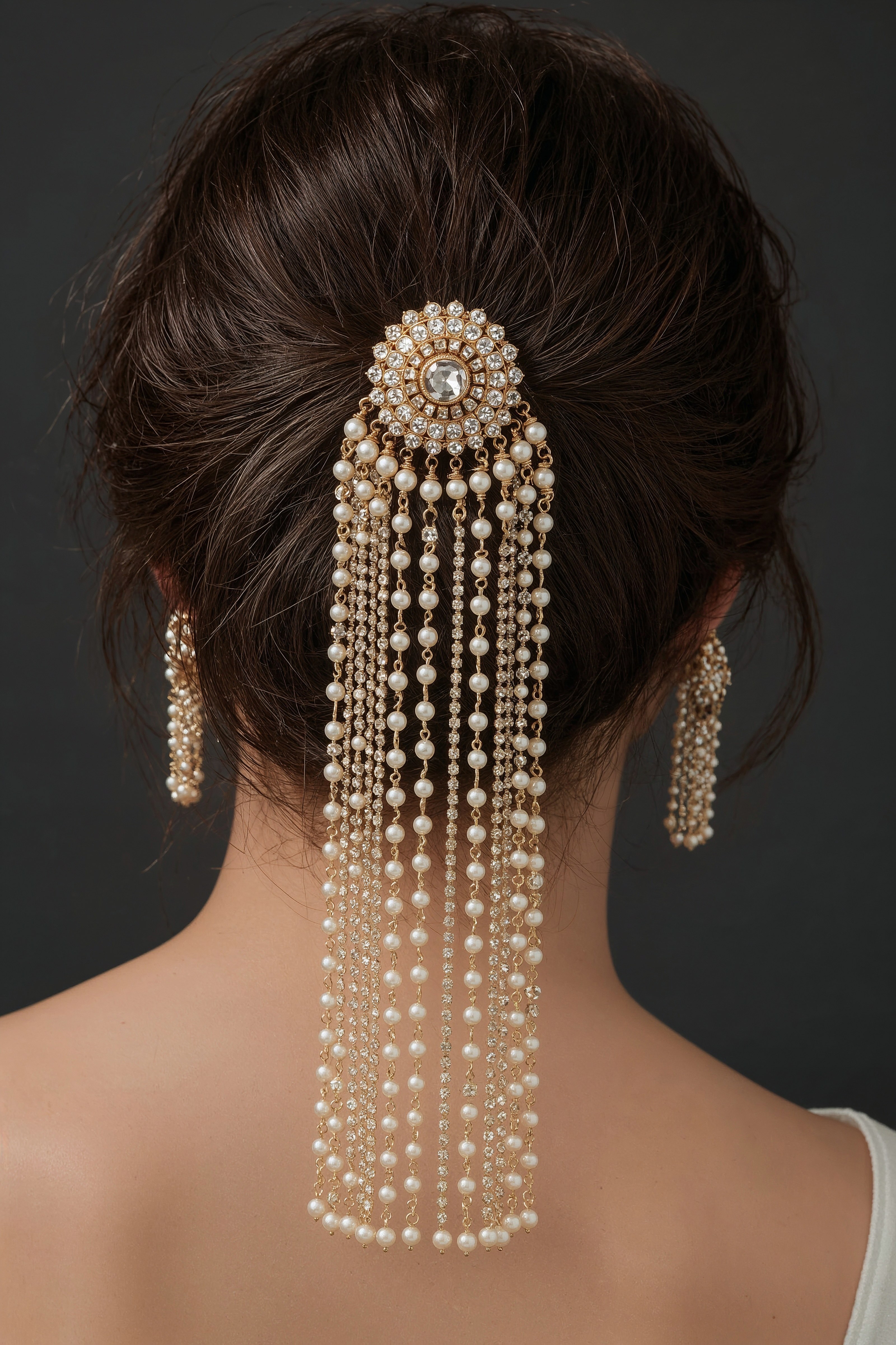 Kundan Hair Pins: Enchanting Indian Wedding Hair Inspo