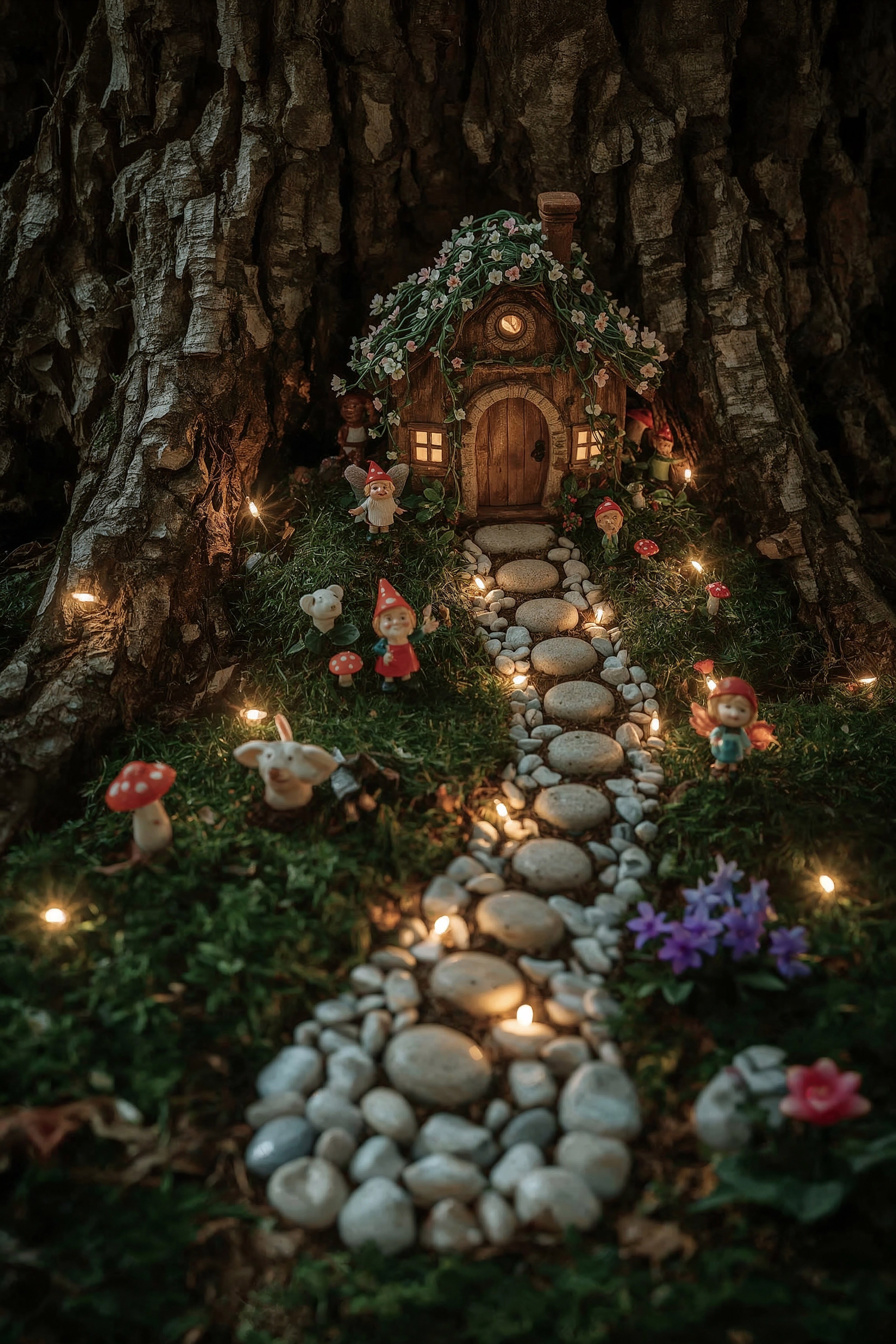 Enchanting Fairy Garden Designs: Whimsical Worlds Around Trees