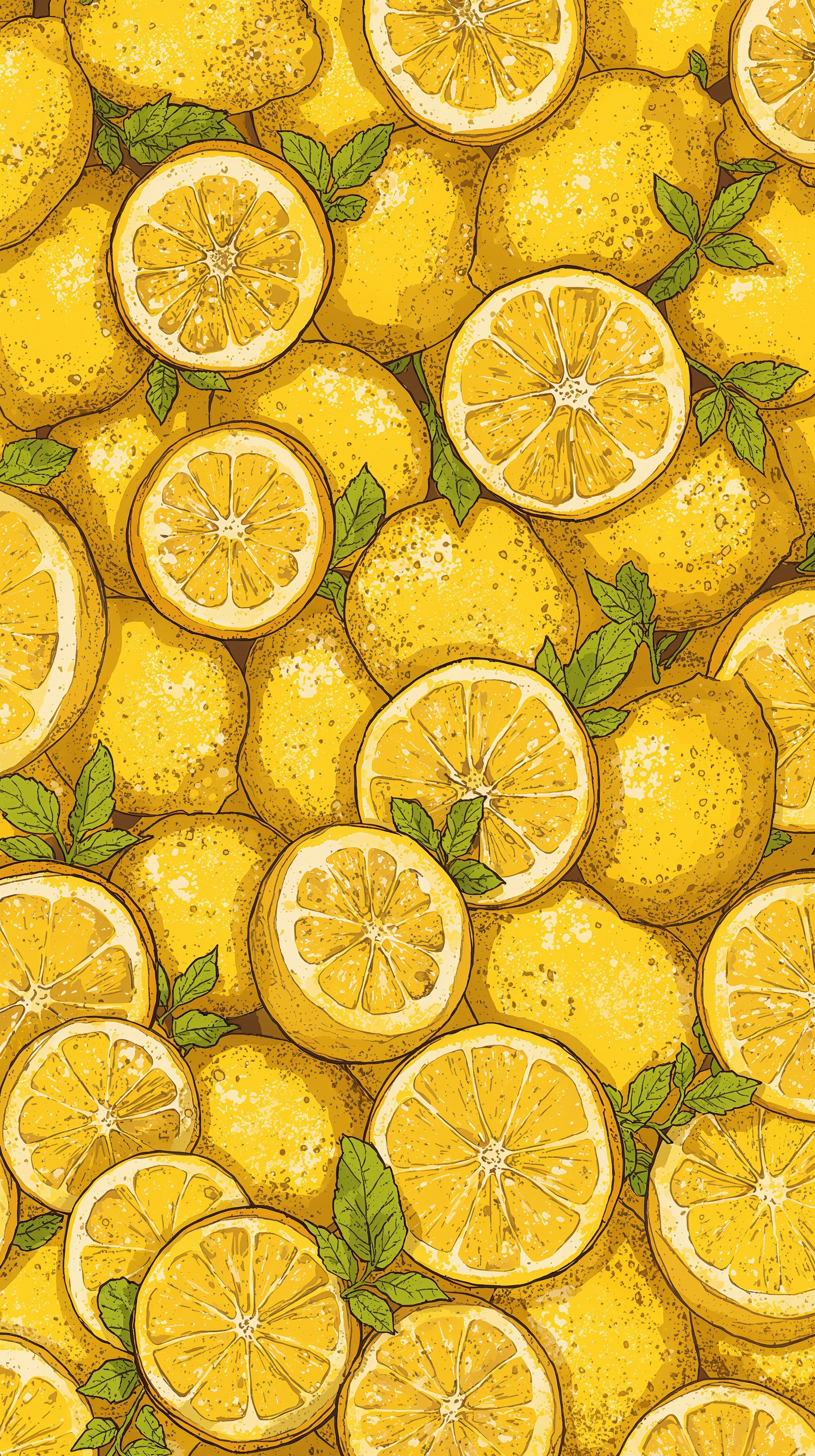Zesty Lemon Designs: Vibrant & Pretty Food Aesthetic Wallpapers