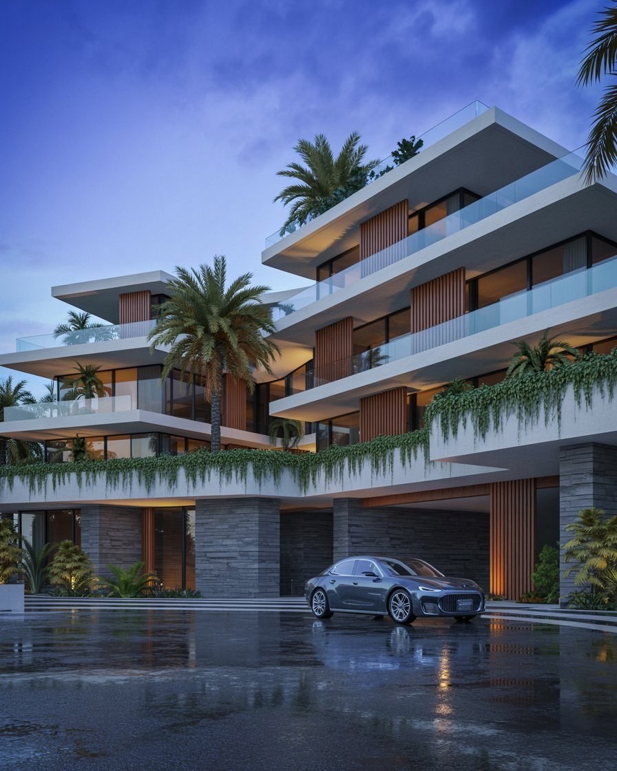 Luxury Villa Design: Modern House Outside & Tropical Landscaping
