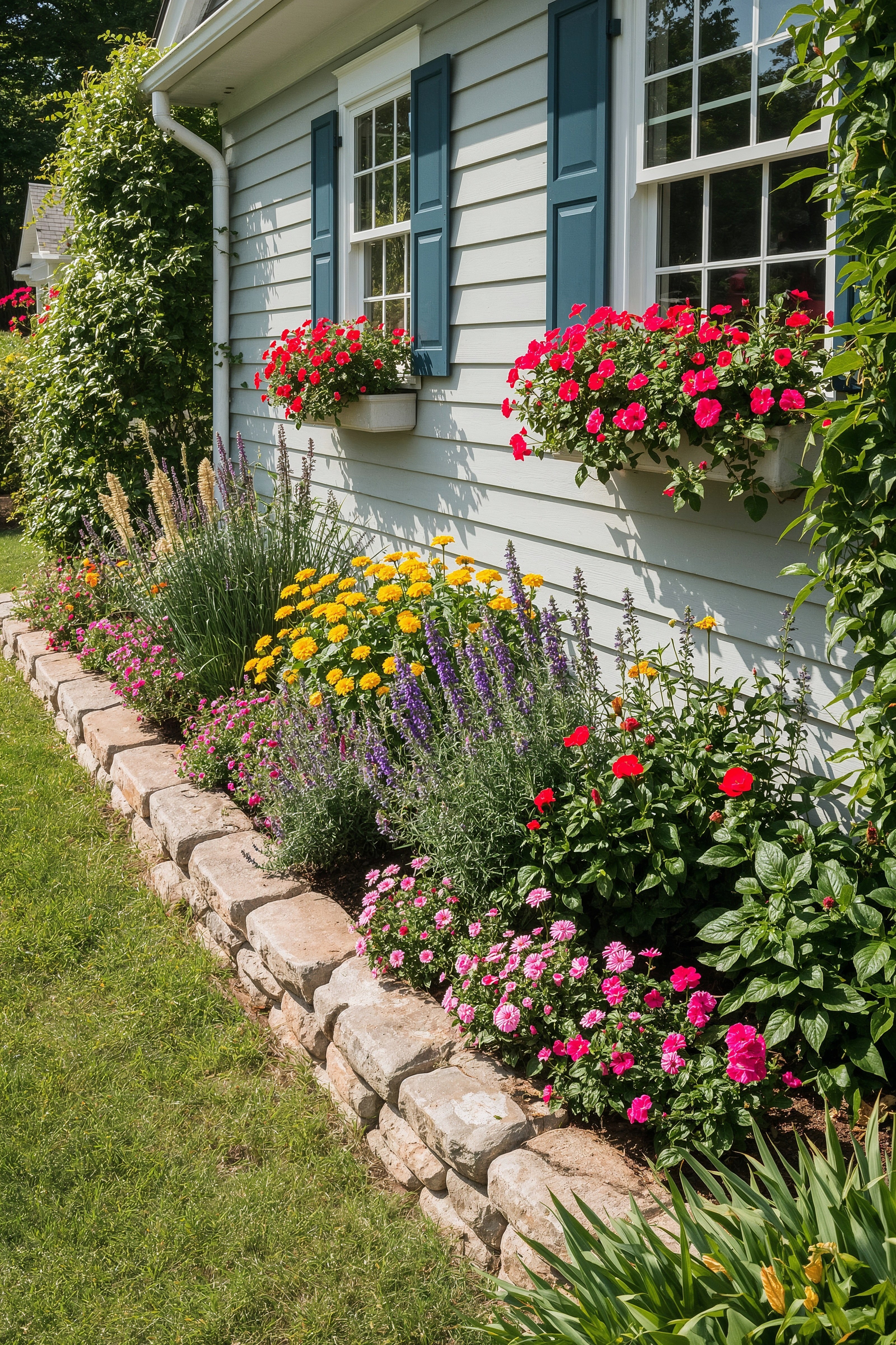 Charming Side Yard Landscaping: Cottage Garden Design for Curb Appeal