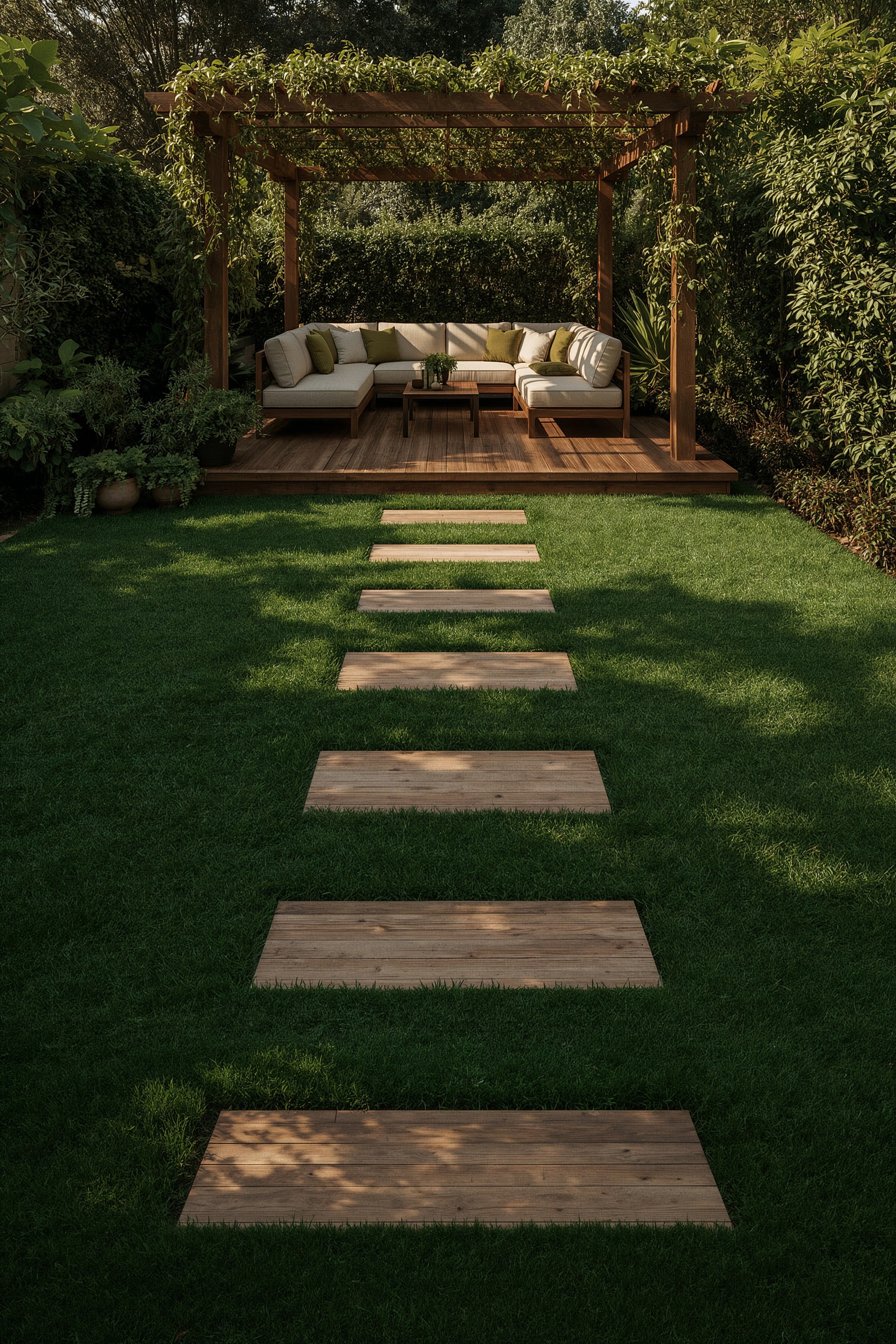 Tranquil Lawn & Garden Ideas: Outdoor Home Garden Lounge Escape