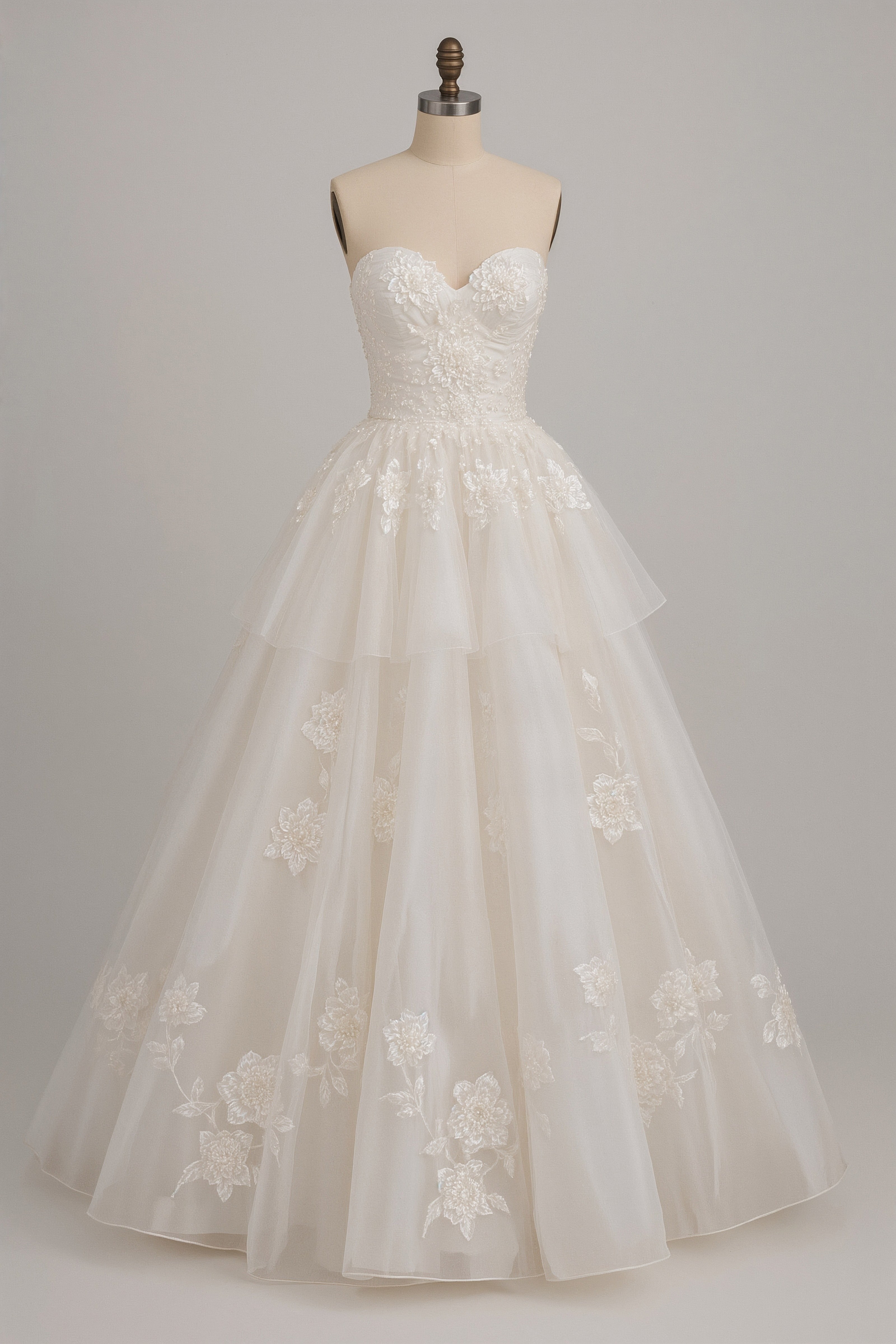 Dreamy Tulle Ball Gown: Beaded Elegance for Your Bridal Moment