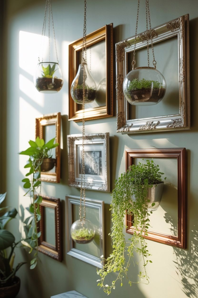 Vintage Frames & Plants: Unique Gallery Wall Inspiration