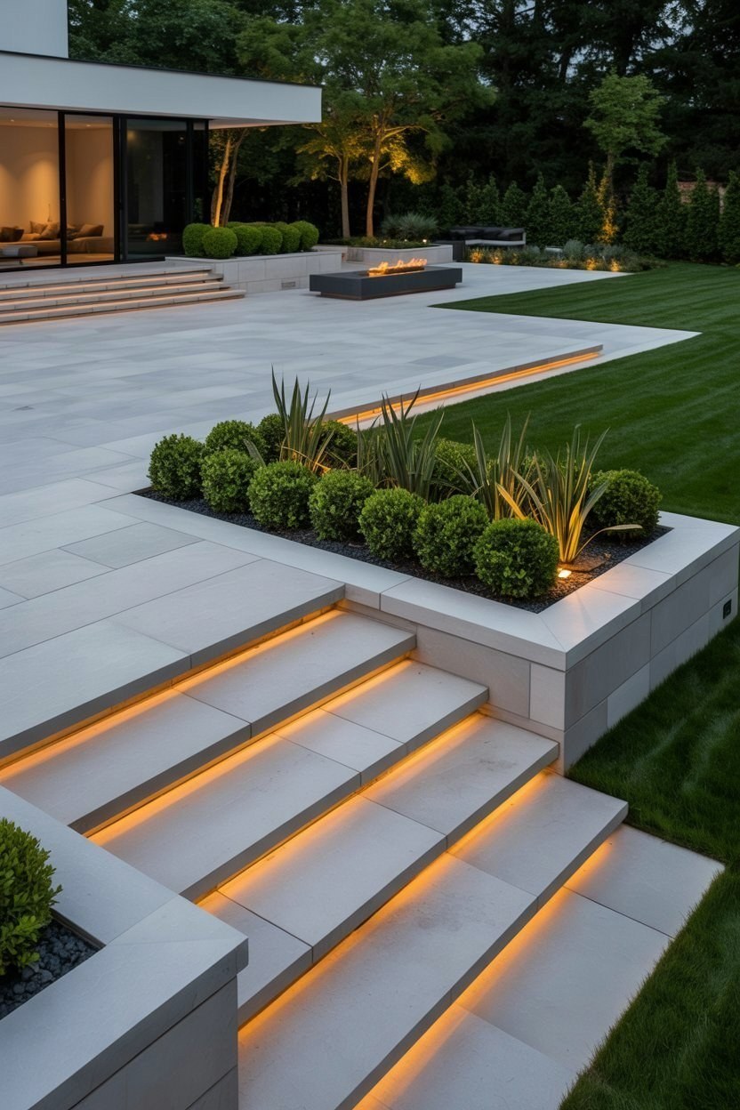 Zen Patio Oasis: Outdoor Modular Seating & Pergola Bliss