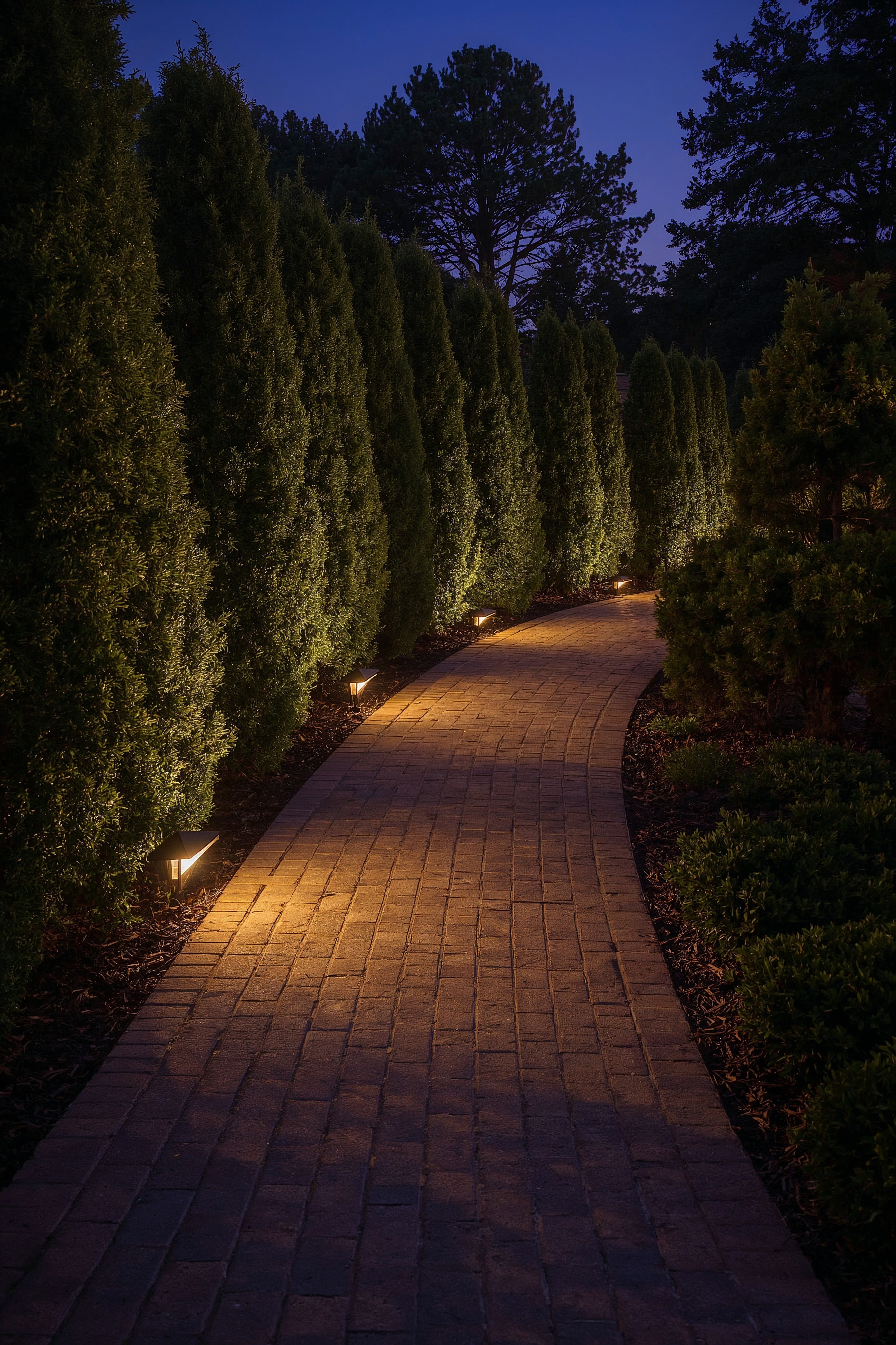 Elegant Evergreen Border Landscaping for Ultimate Privacy
