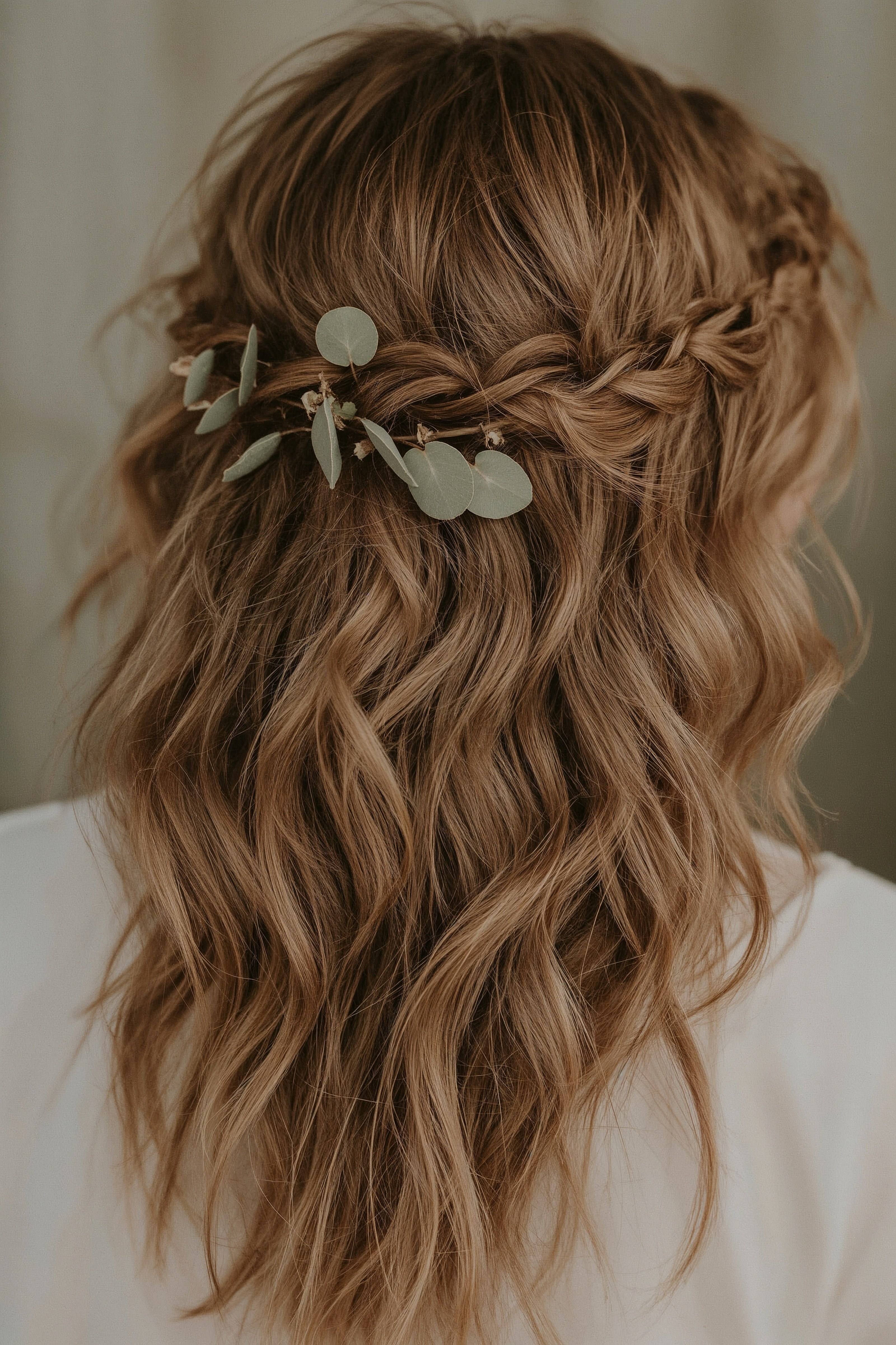 Boho Braided Wedding Hair: Romantic Half-Updo Inspiration