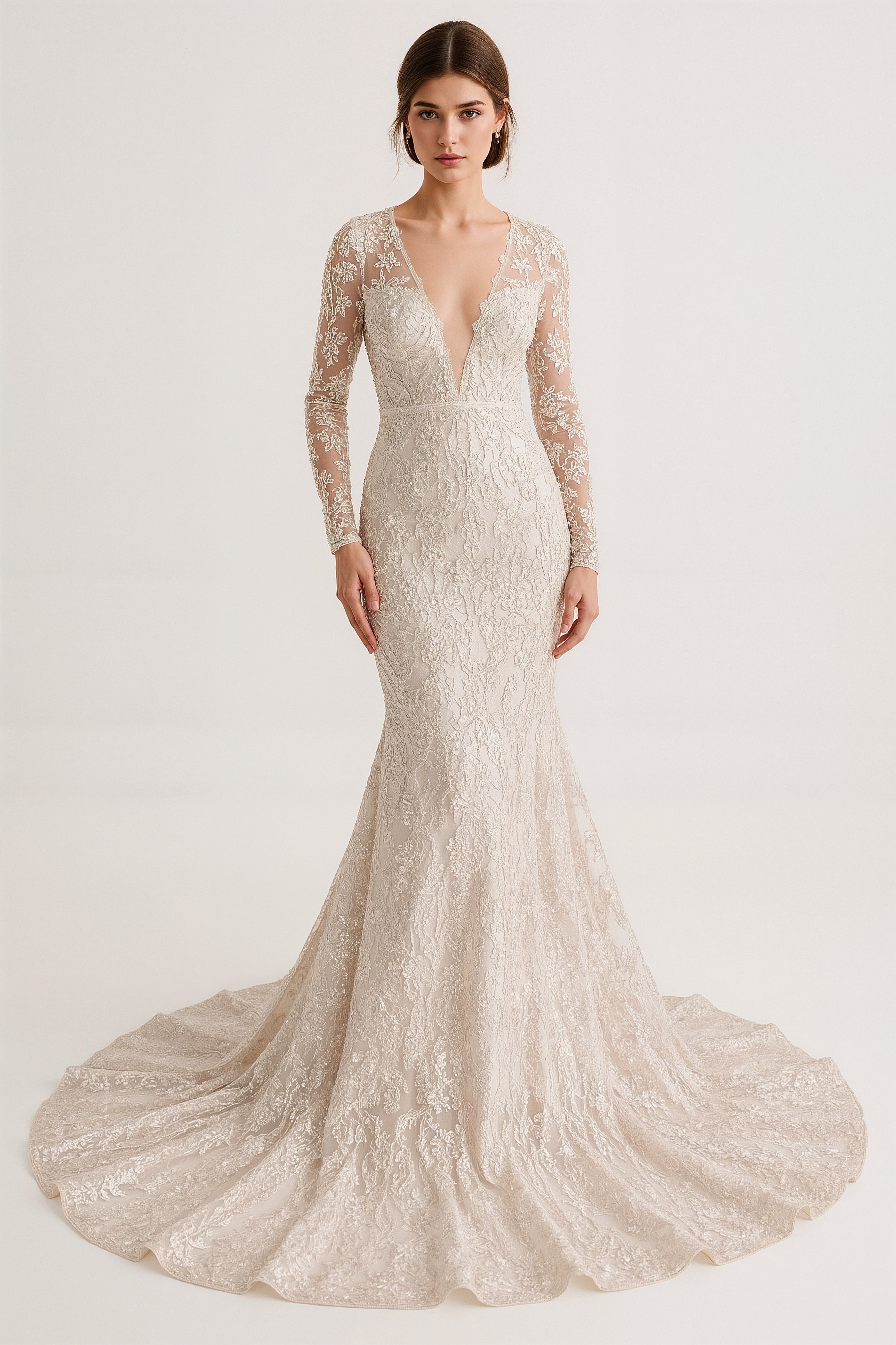 Stunning Mermaid Wedding Gown: Elegant Bride Style
