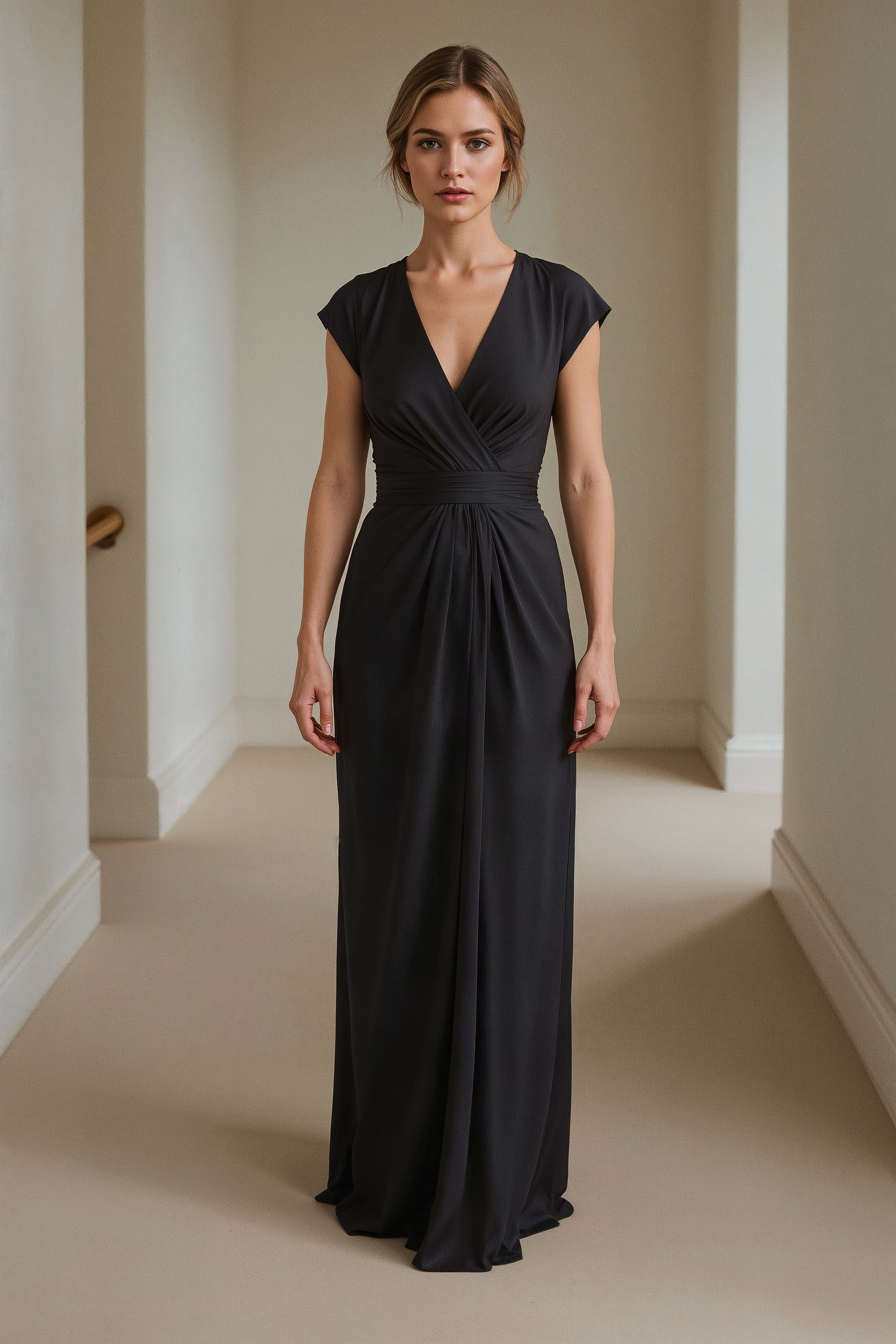 Chic Ruched Maxi Dress: The Perfect Simple Mother of the Bride Outfit