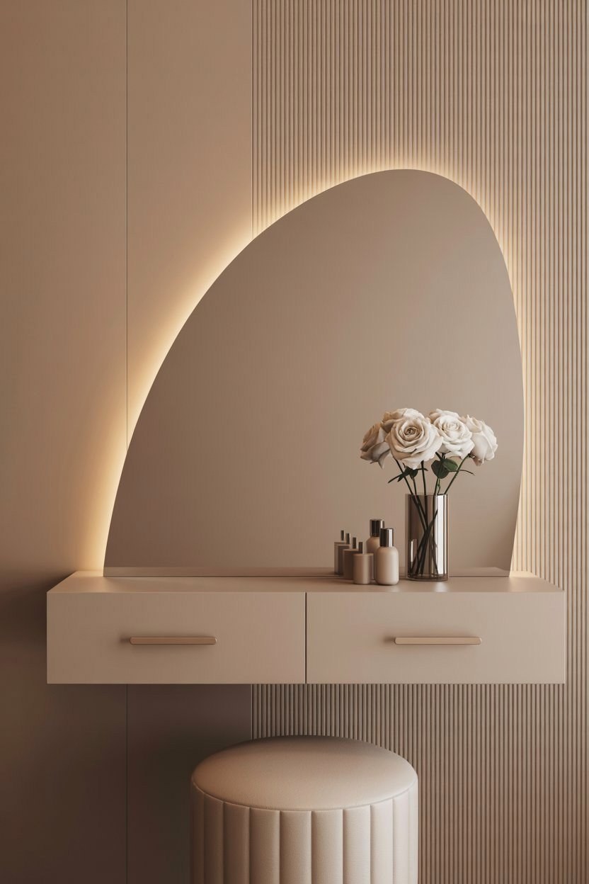 Chic Floating Makeup Vanity Ideas for Small Spaces