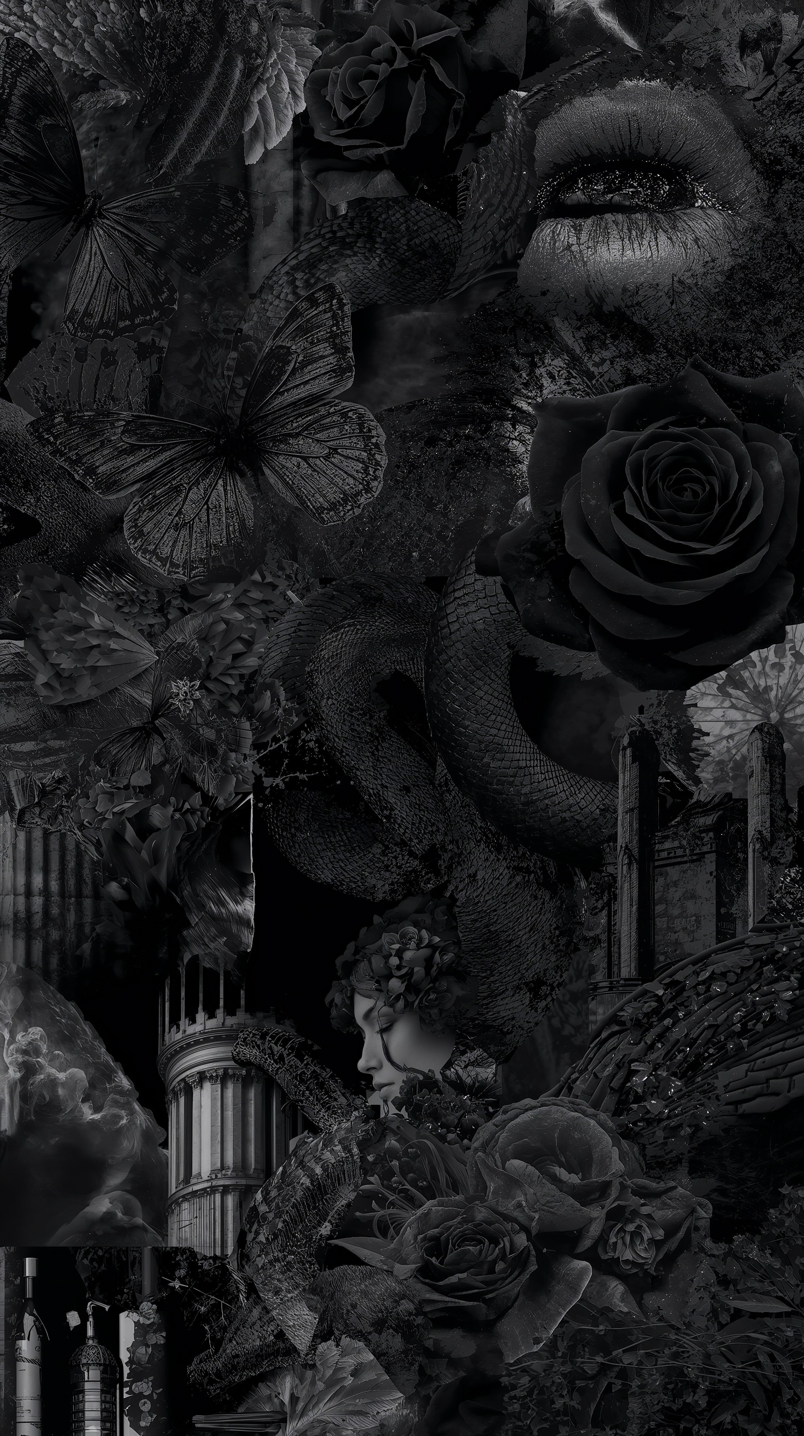 Viral Black Collage Wallpaper: The Ultimate Dark Aesthetic