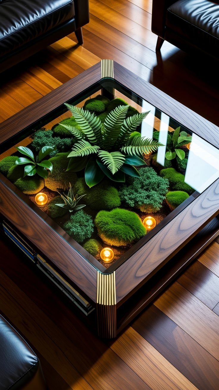 Unique Indoor Garden: Terrarium Coffee Table Ideas