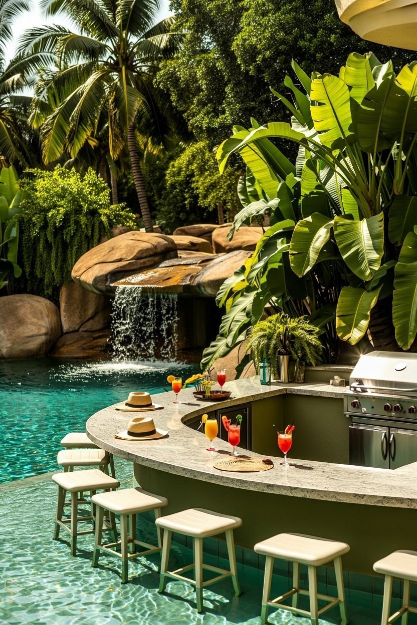 Ultimate Entertainment Hub: Backyard Bar Pool & Kitchen Dreams