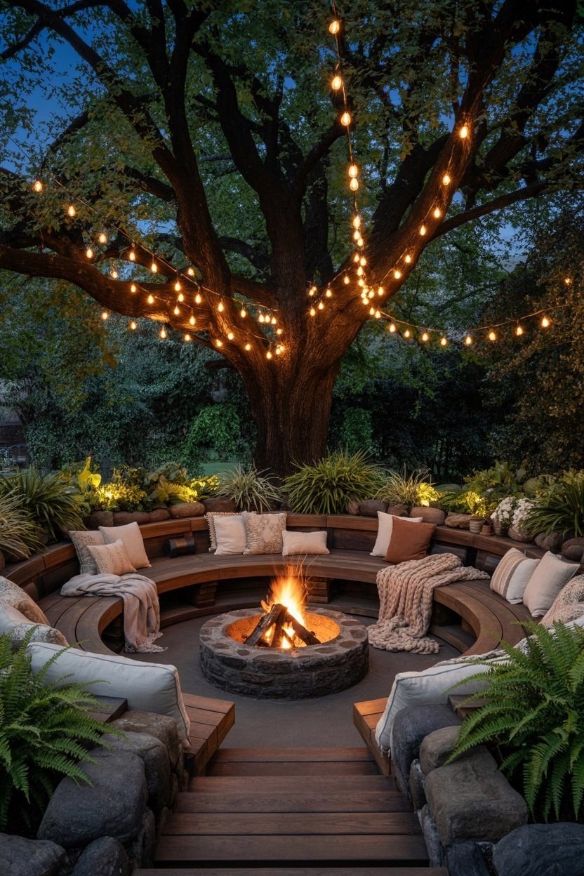 Epic Backyard Sitting Areas with Fire Pits for Big Gardens