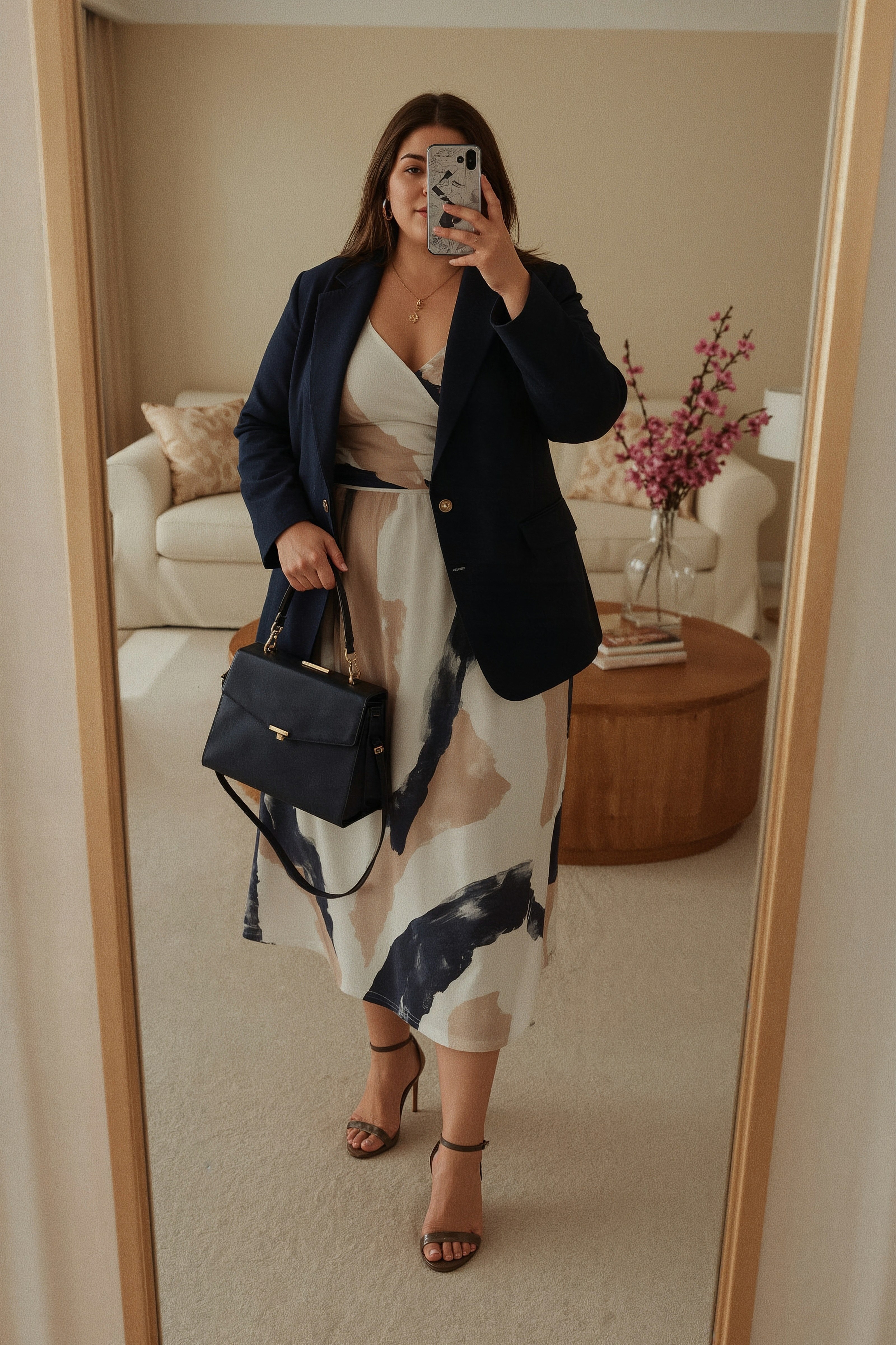 Dress with Blazer: Classy Plus Size Office Outfit Ideas