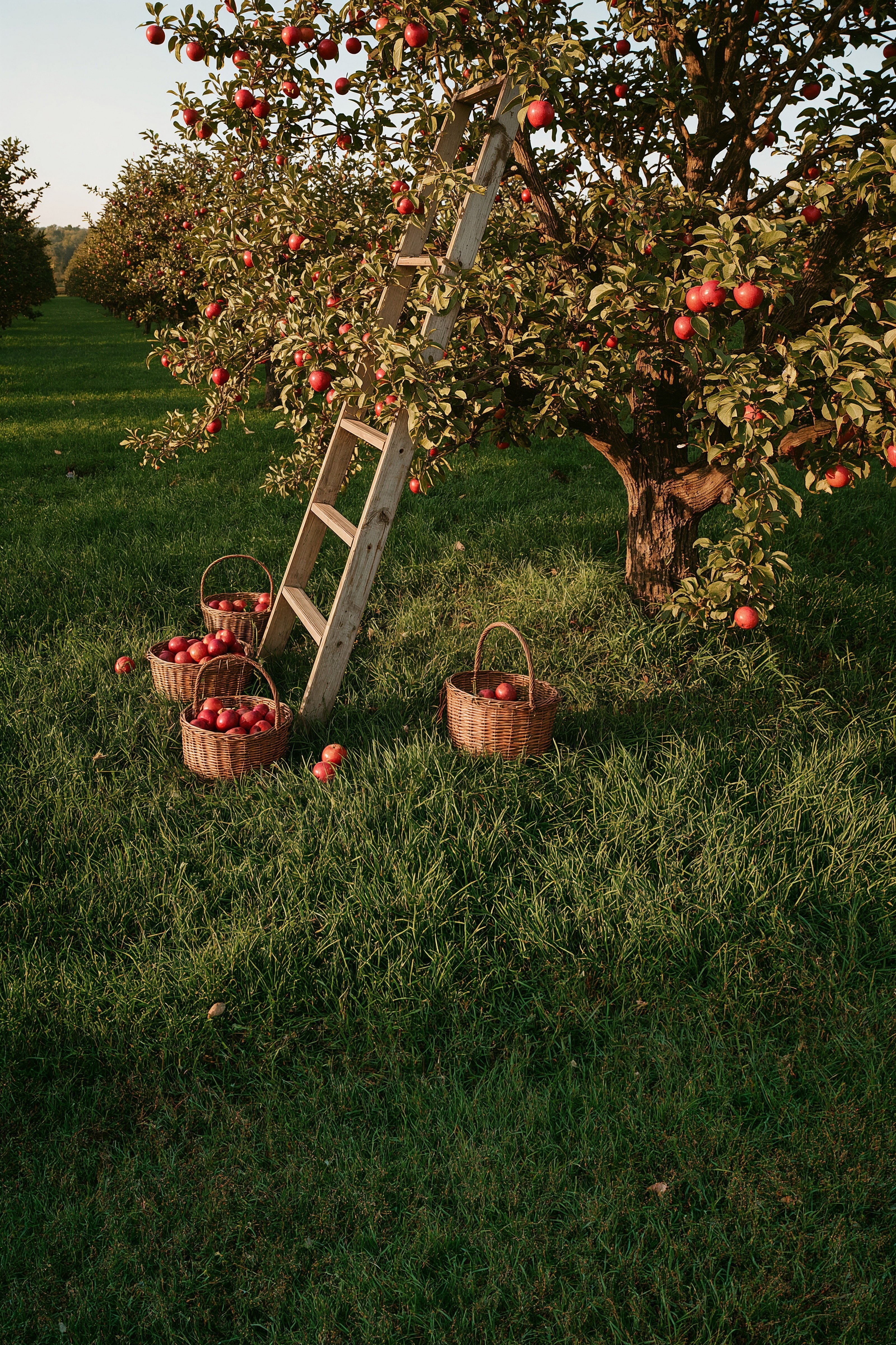 Rustic Autumn Apple Picking Scenes & Orchard Landscape Ideas