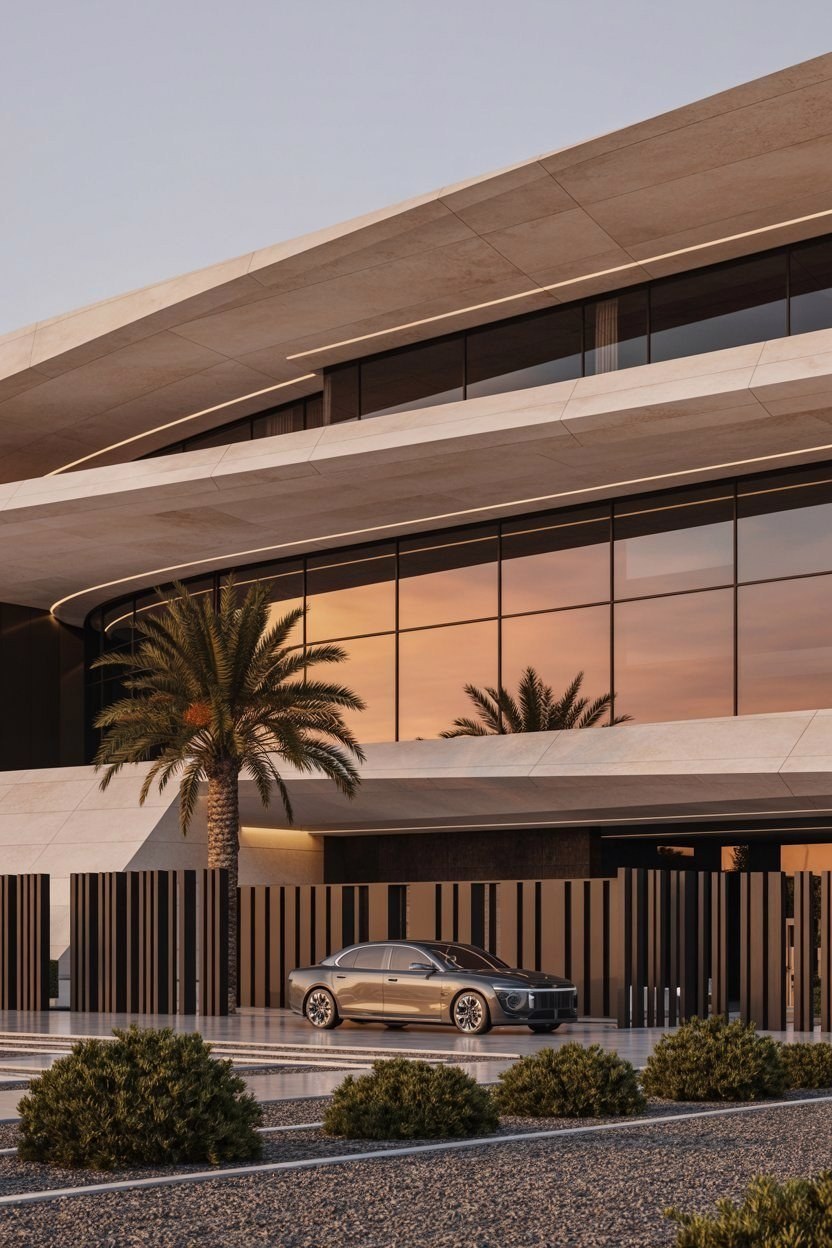 Luxury Villa Design: Bold Geometric Forms in a Dubai Oasis