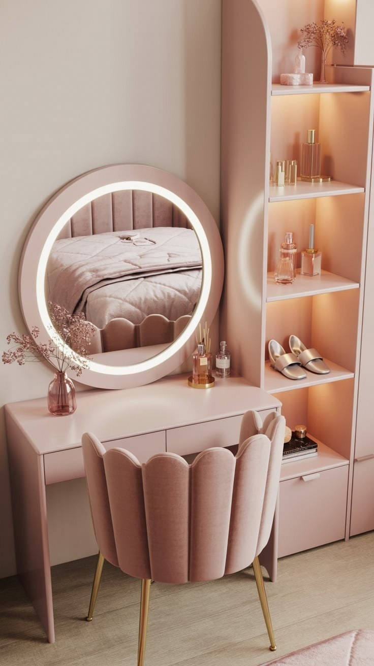Cute Girly Room Decor: Pink Vanity Ideas for Small Spaces
