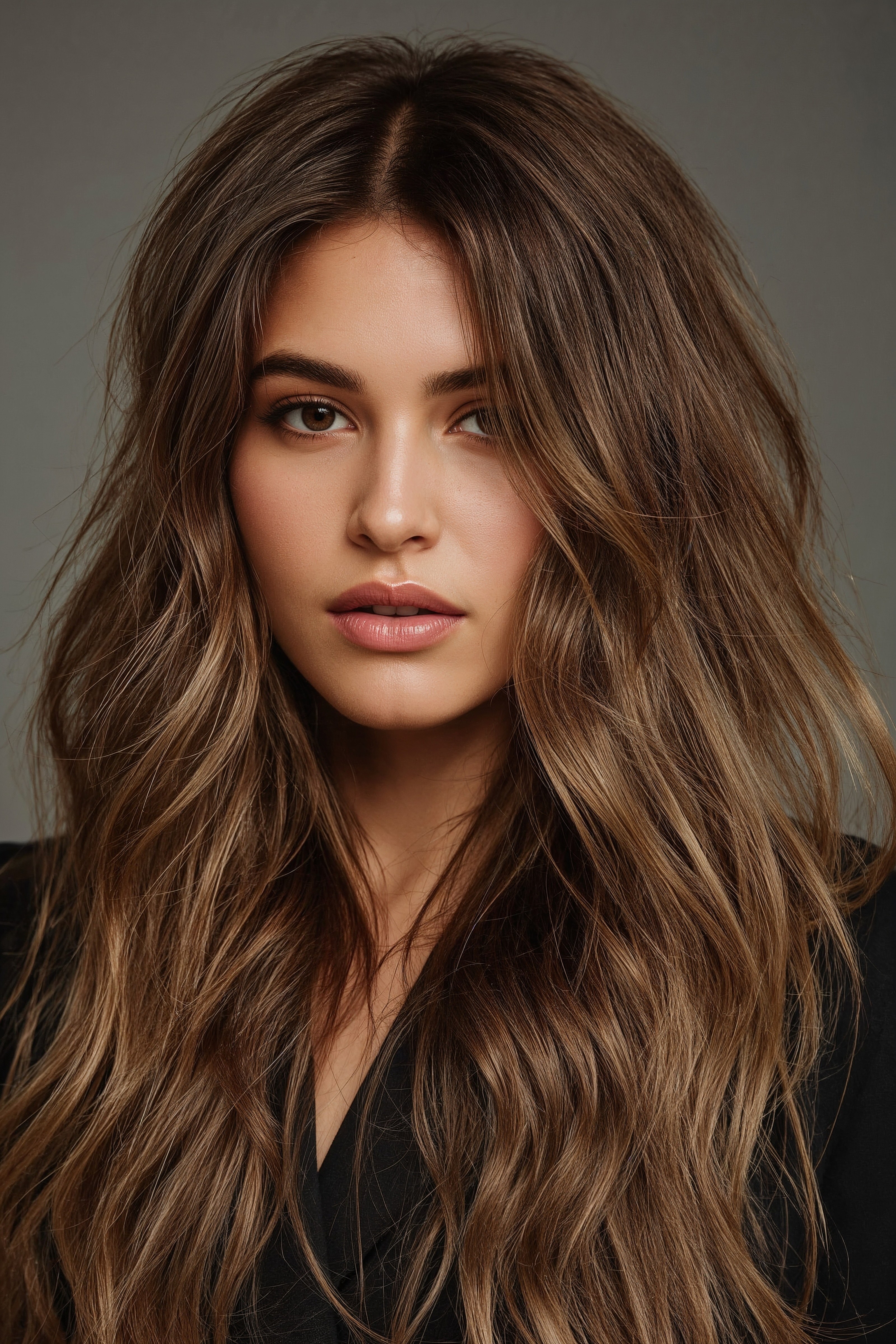 Warm Caramel Bronde Balayage: Sun-Kissed Long Layered Hair & Younger Looks