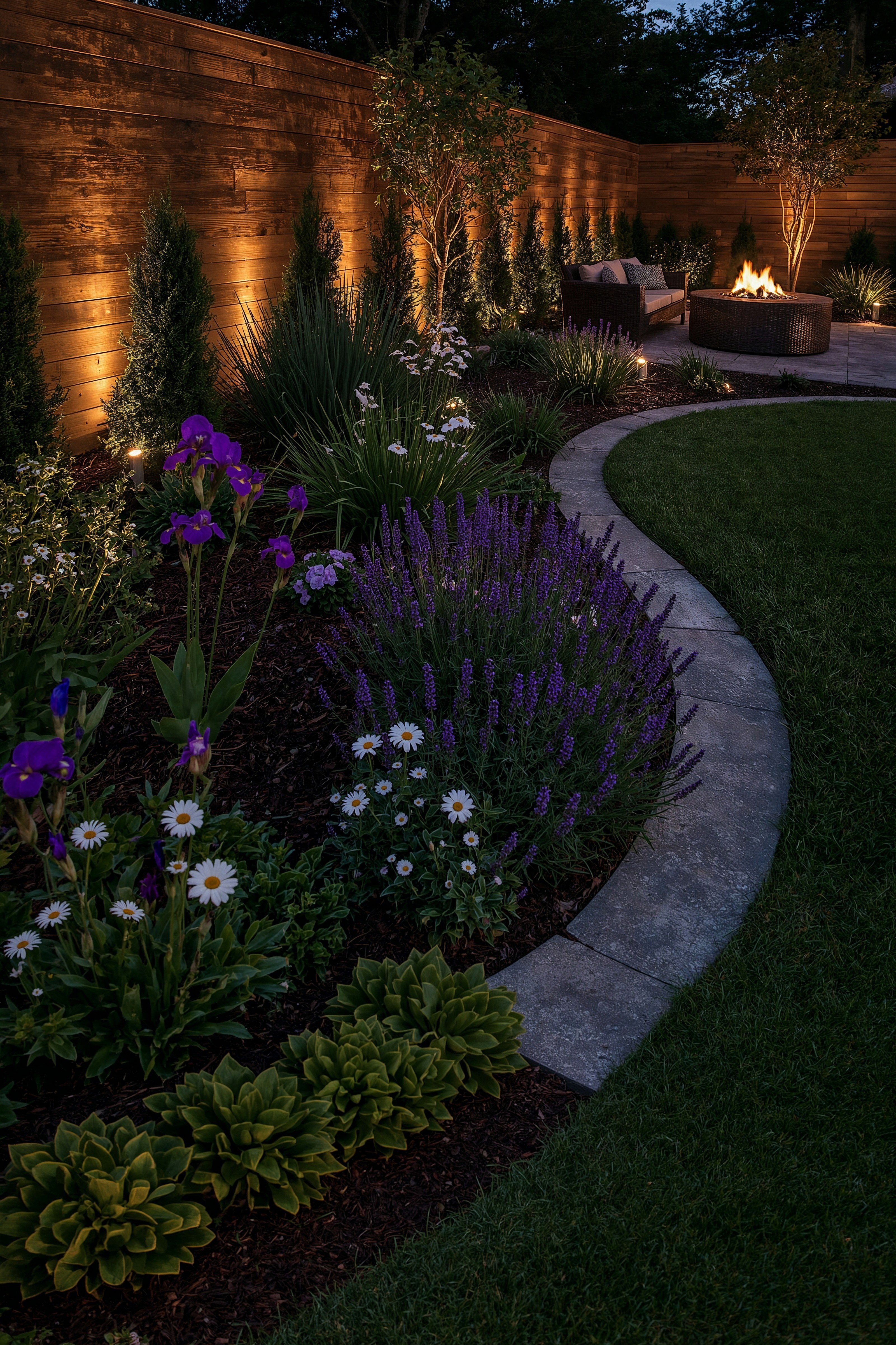 Modern Backyard Garden Lighting for Evening Ambiance