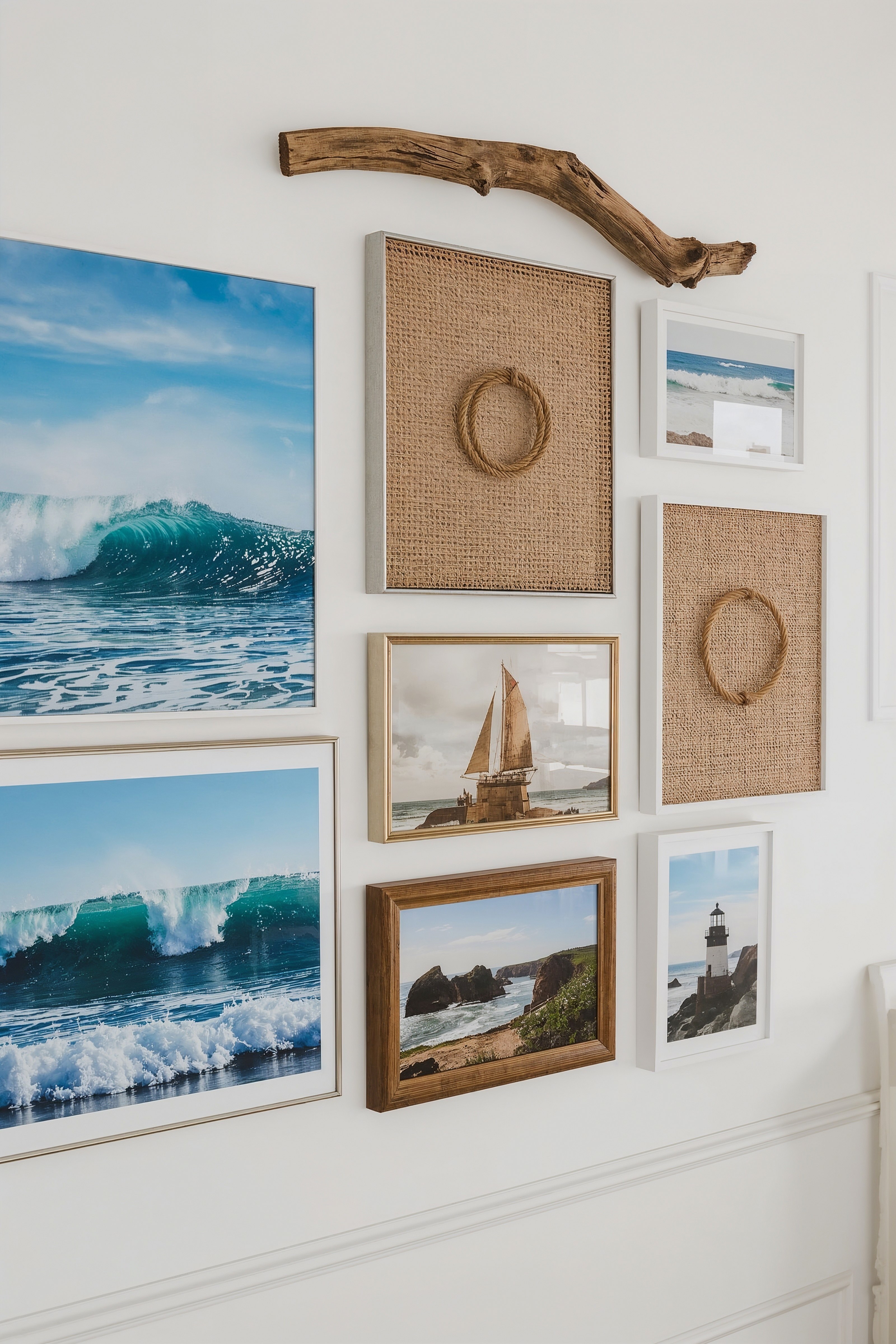Coastal Gallery Wall: Beach Themed Decor & Styling