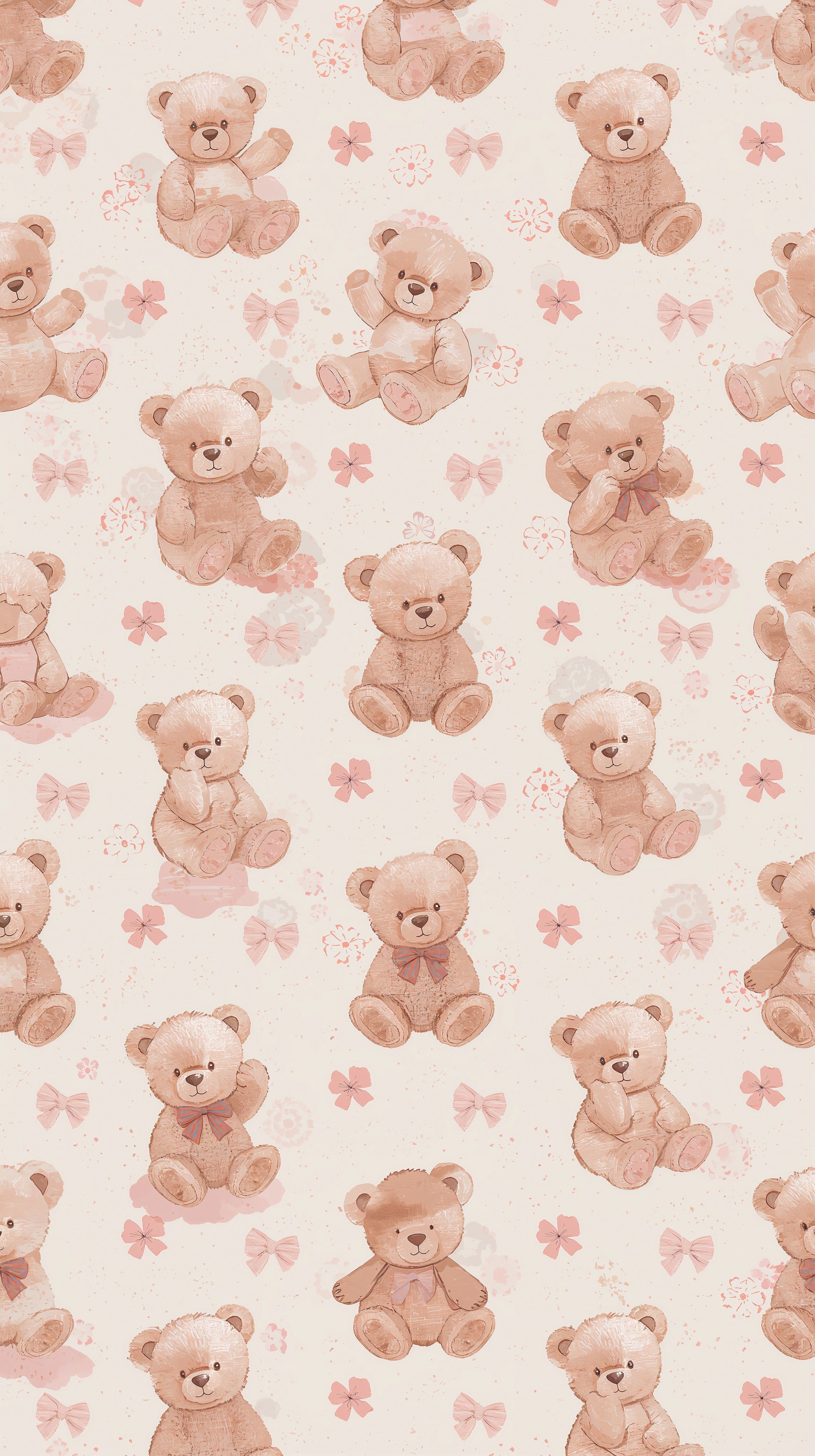 Adorable Teddy Bear & Bow Wallpapers: Cute iPhone Backgrounds