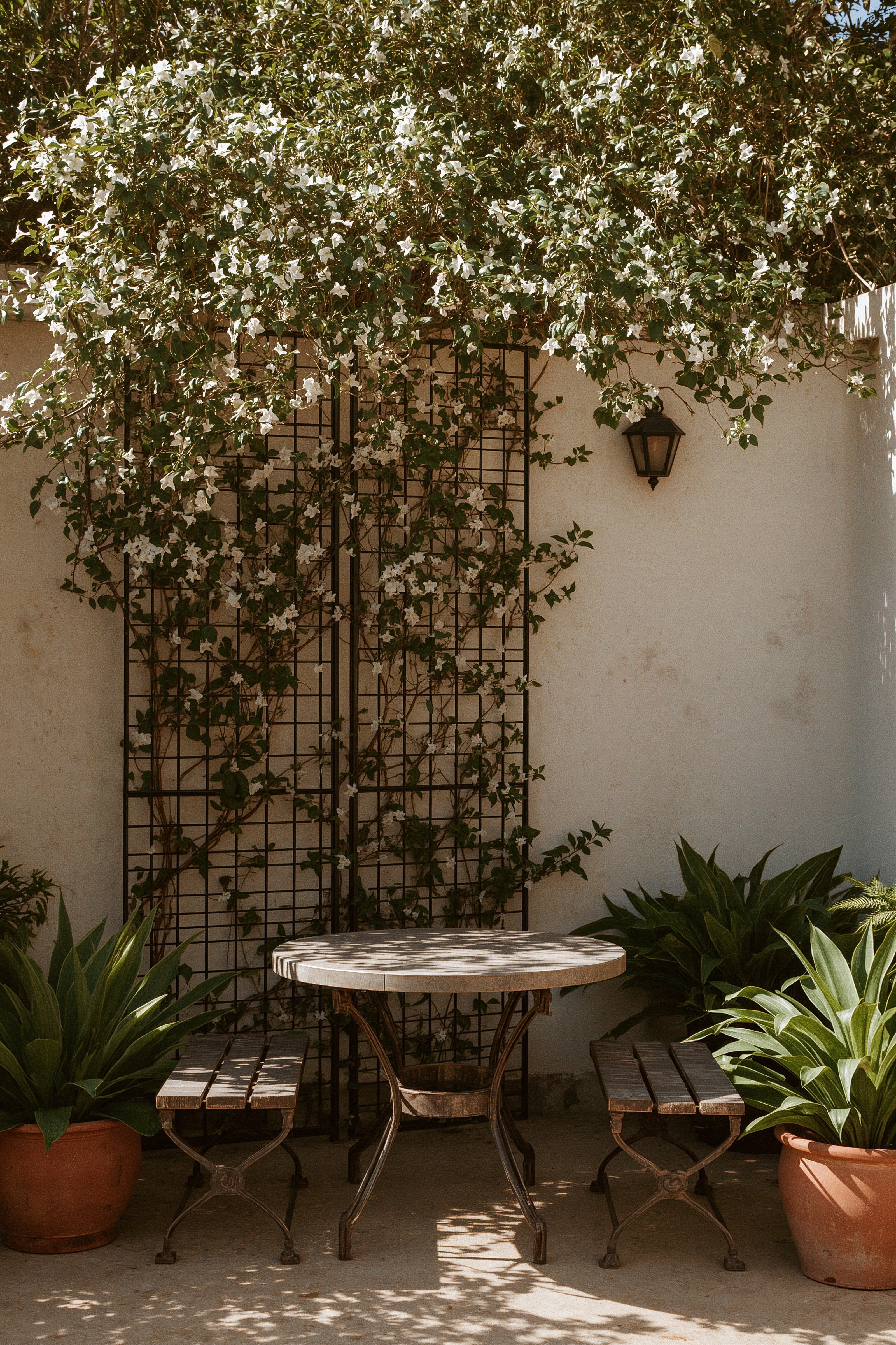 Trellis Privacy Wall: Modern Courtyard & Patio Inspiration