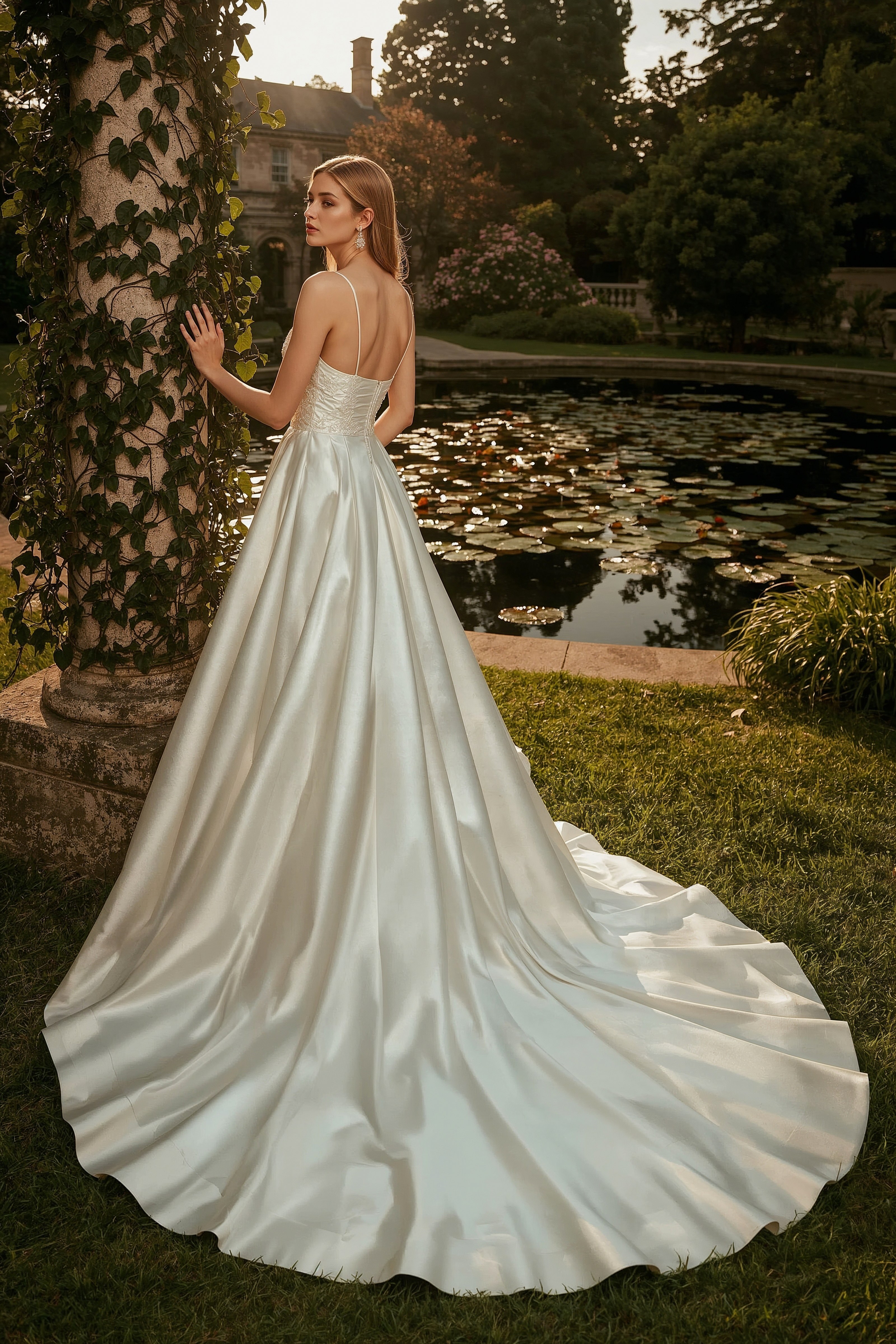 Princess Ball Gown Wedding Dress: Luxurious Satin Elegance