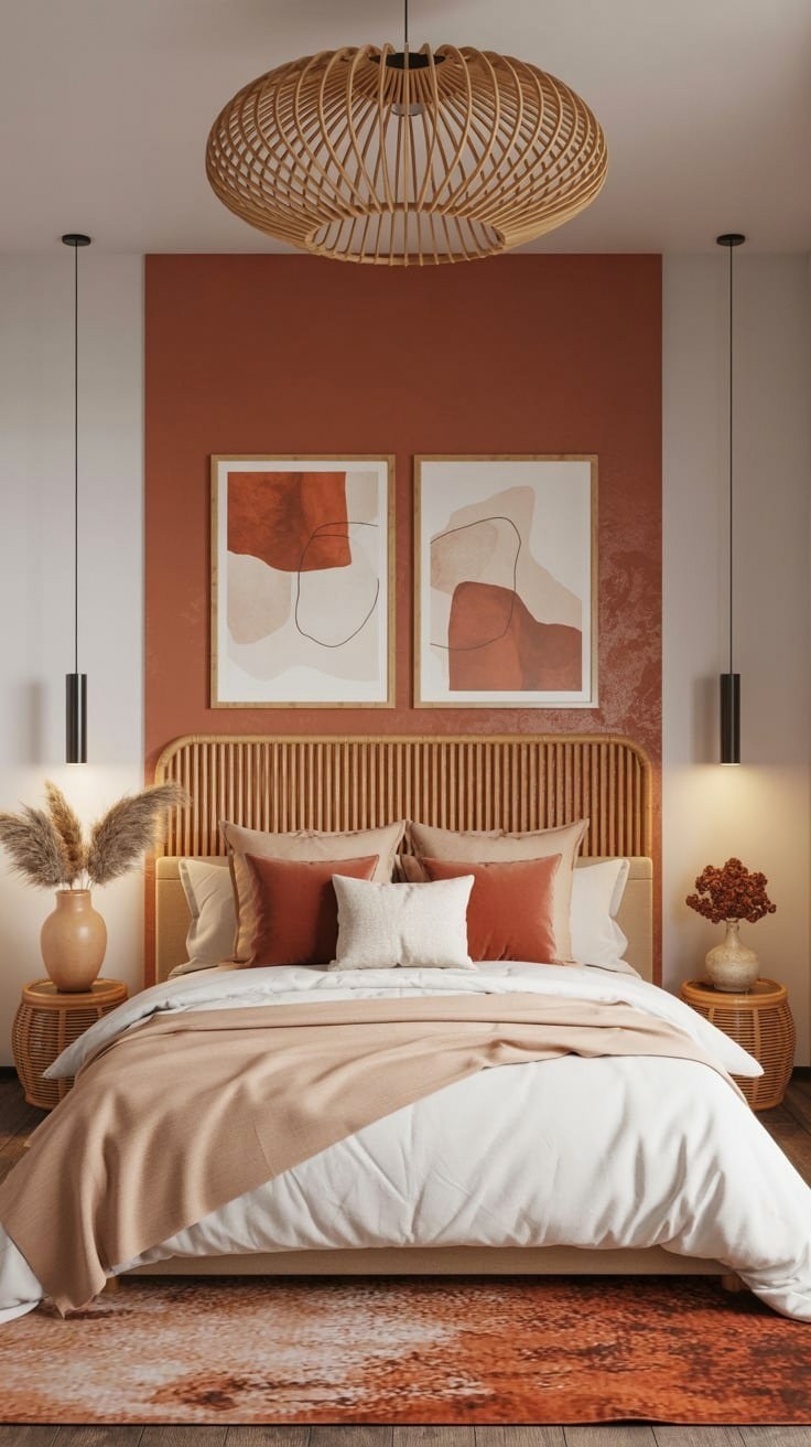 Modern Chic Boho Bedroom Trends 2024: Earthy Terracotta Vibes