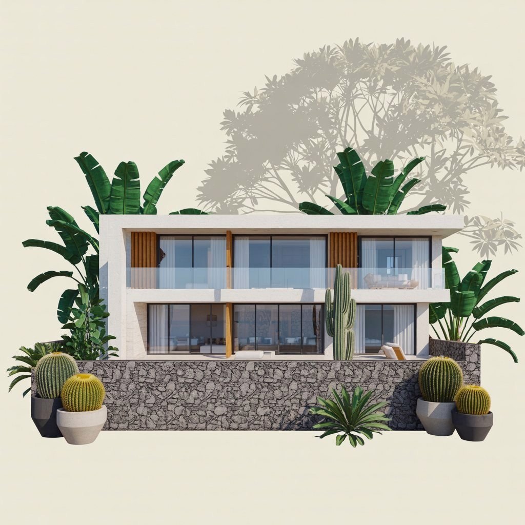 Modern Villa Elevation: Stunning Architecture & Landscape Design