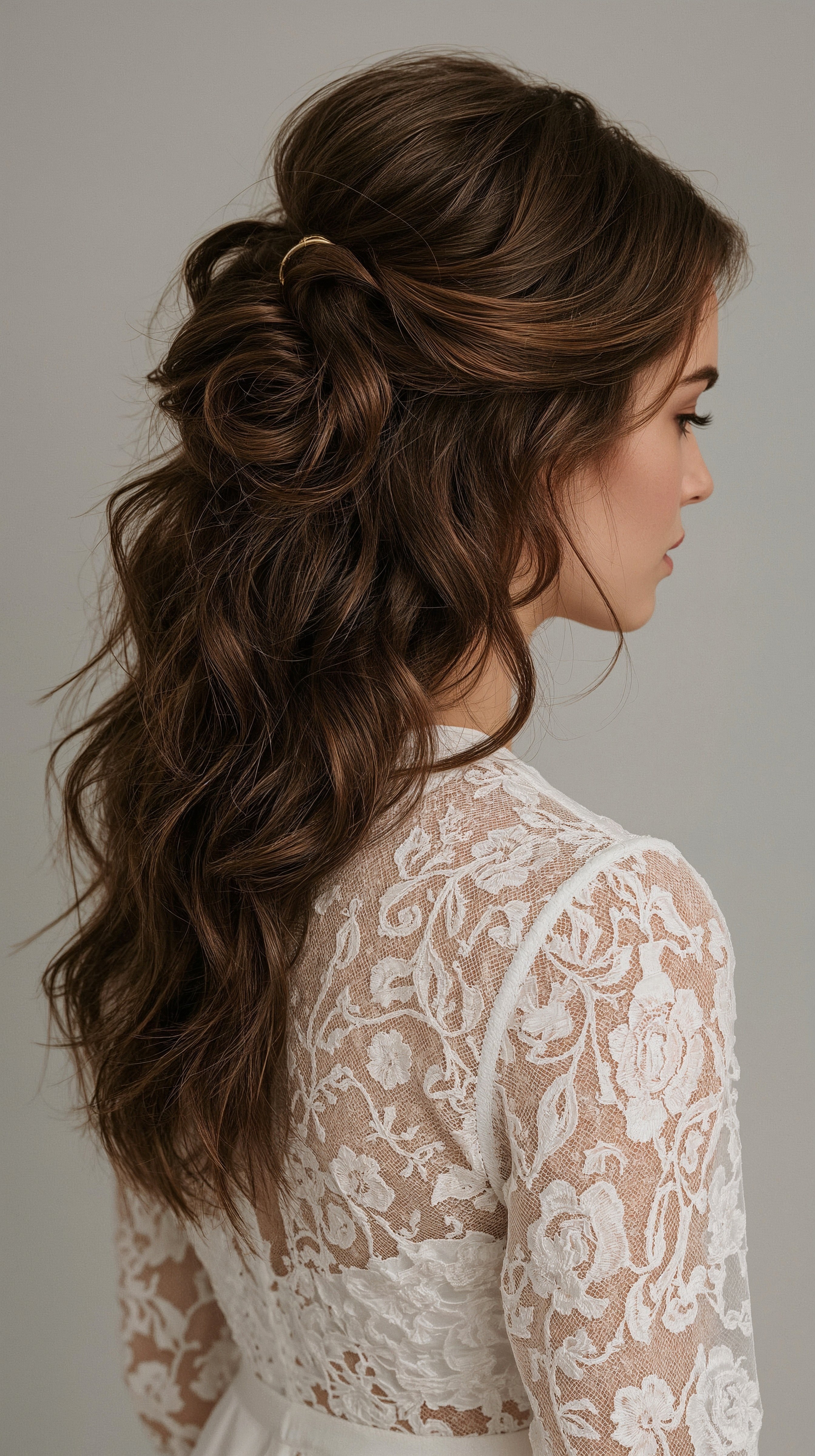 Romantic Half Updo Styles: Medium Wedding Hair Essentials