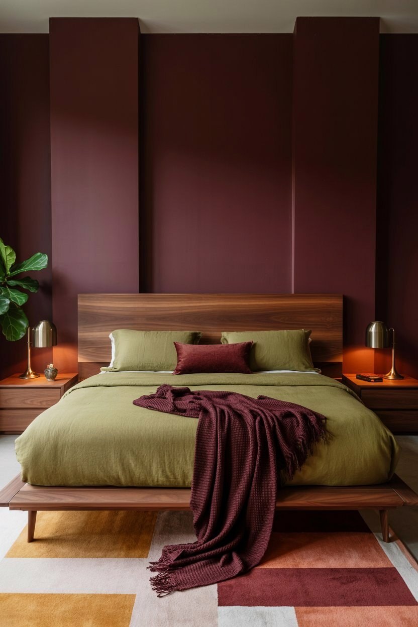 Burgundy Bedroom Inspo: Warm Modern Bedroom Ideas