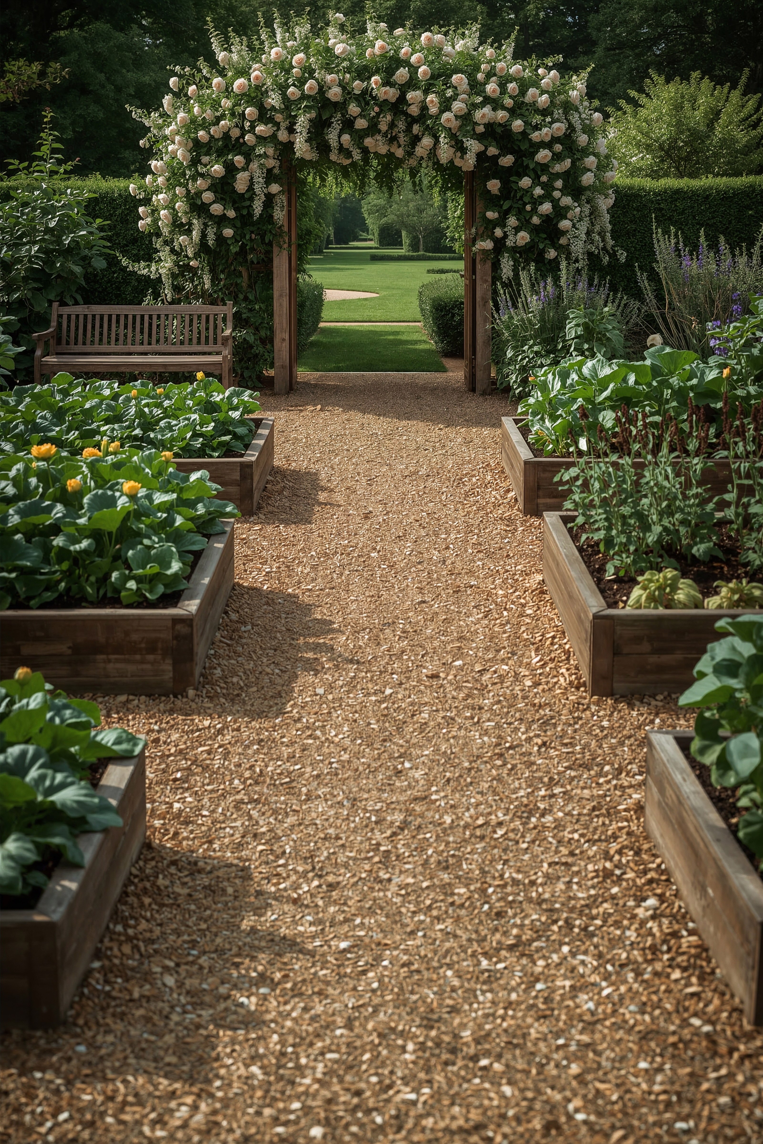 Elegant Archways & Lush Beds: Luxury Vegetable Garden Design Goals