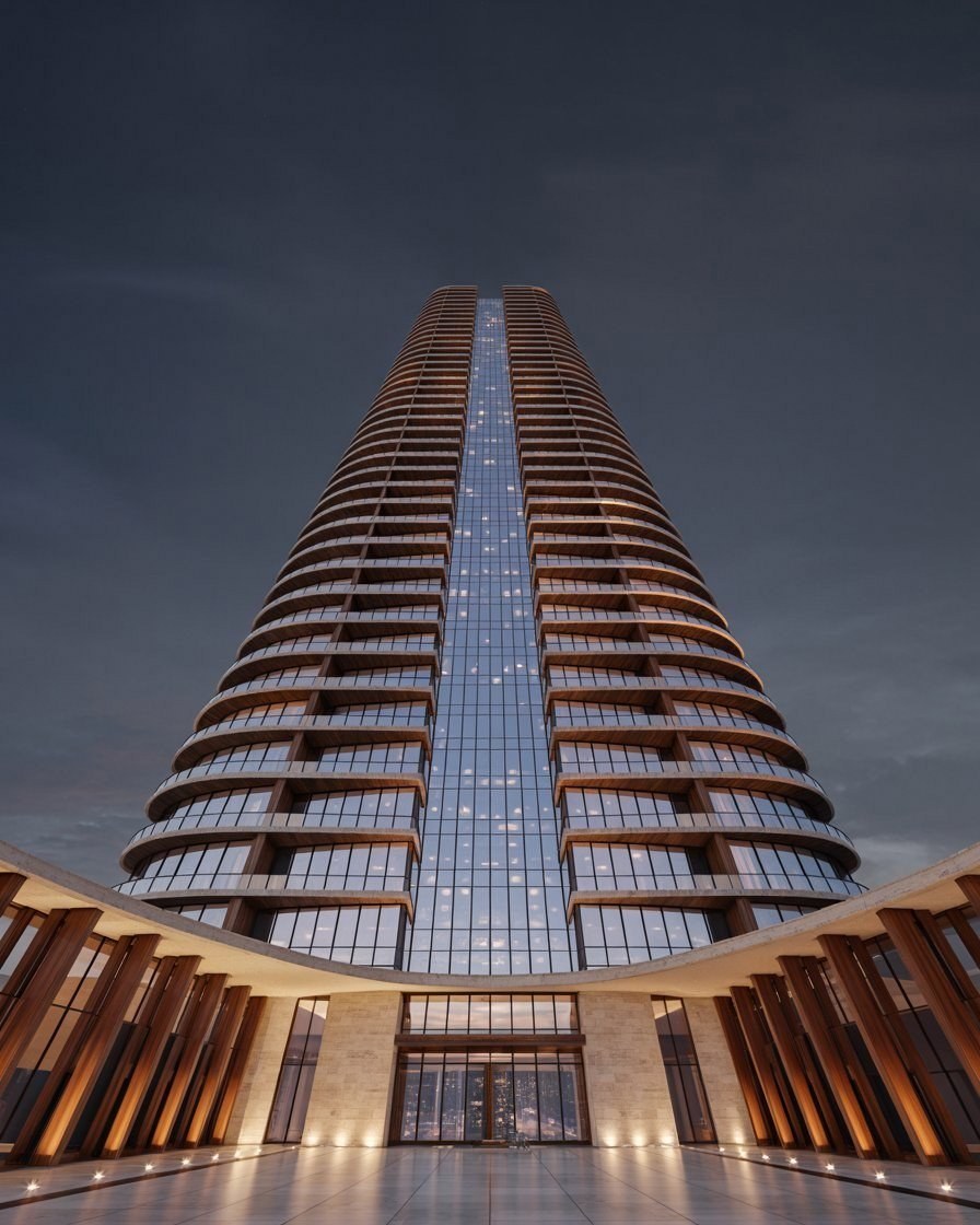 Skyscraper Elegance: Modern Luxury Residential Building Design