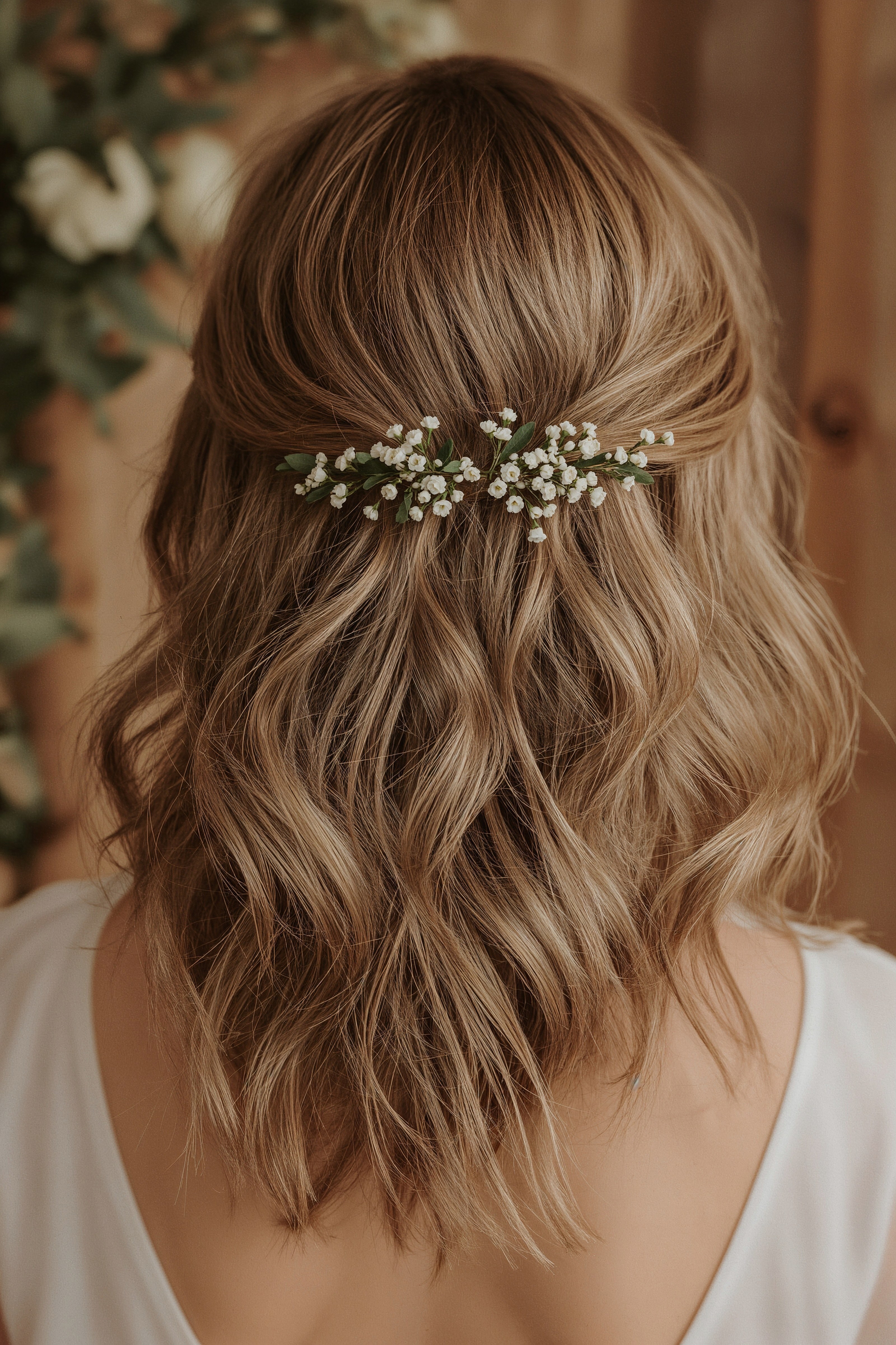 Organic Wedding Hairstyles with Greenery: Fresh Bridal Hair Inspiration