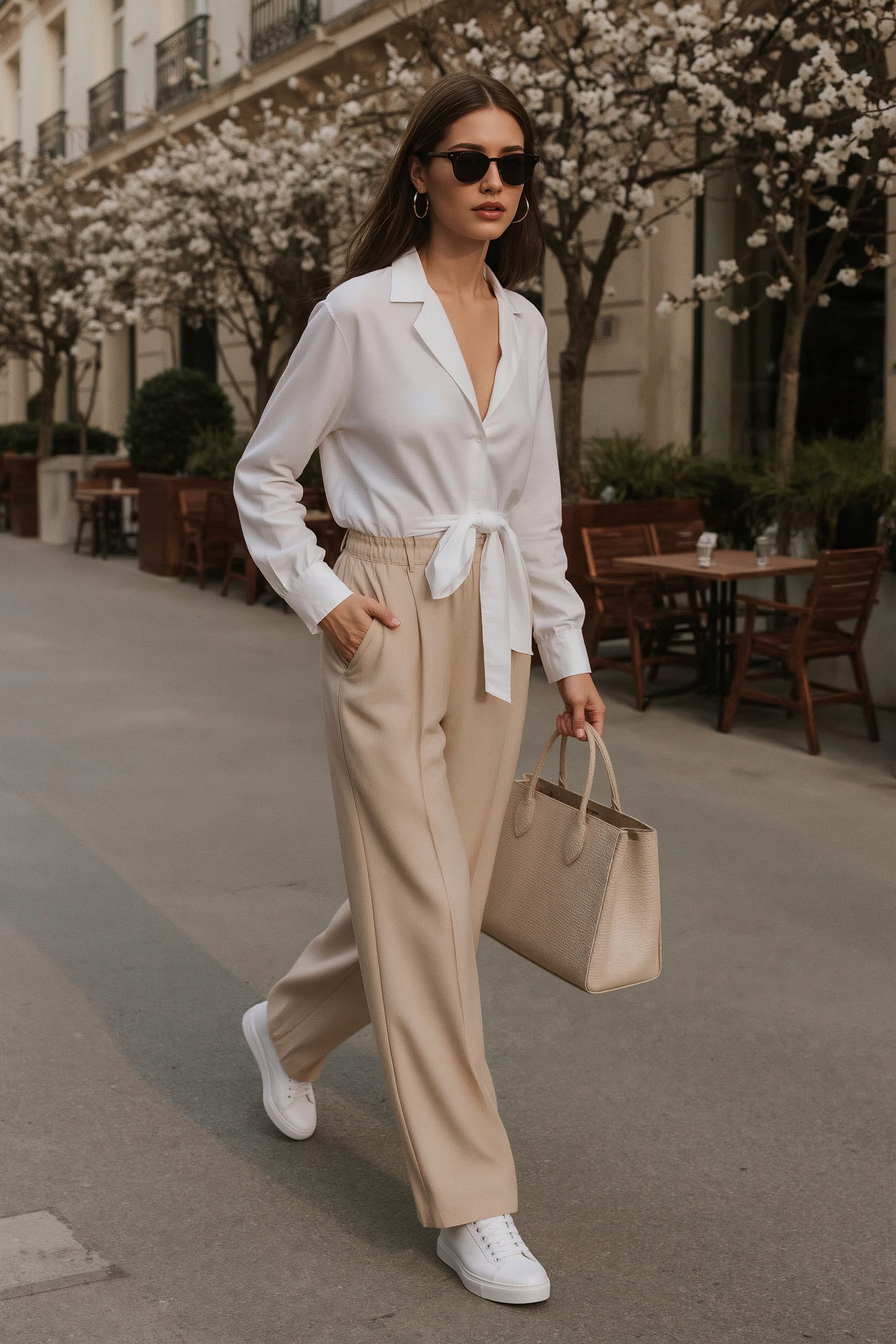 Euro Chic Summer Style: Parisian Fashion Trousers for Travel