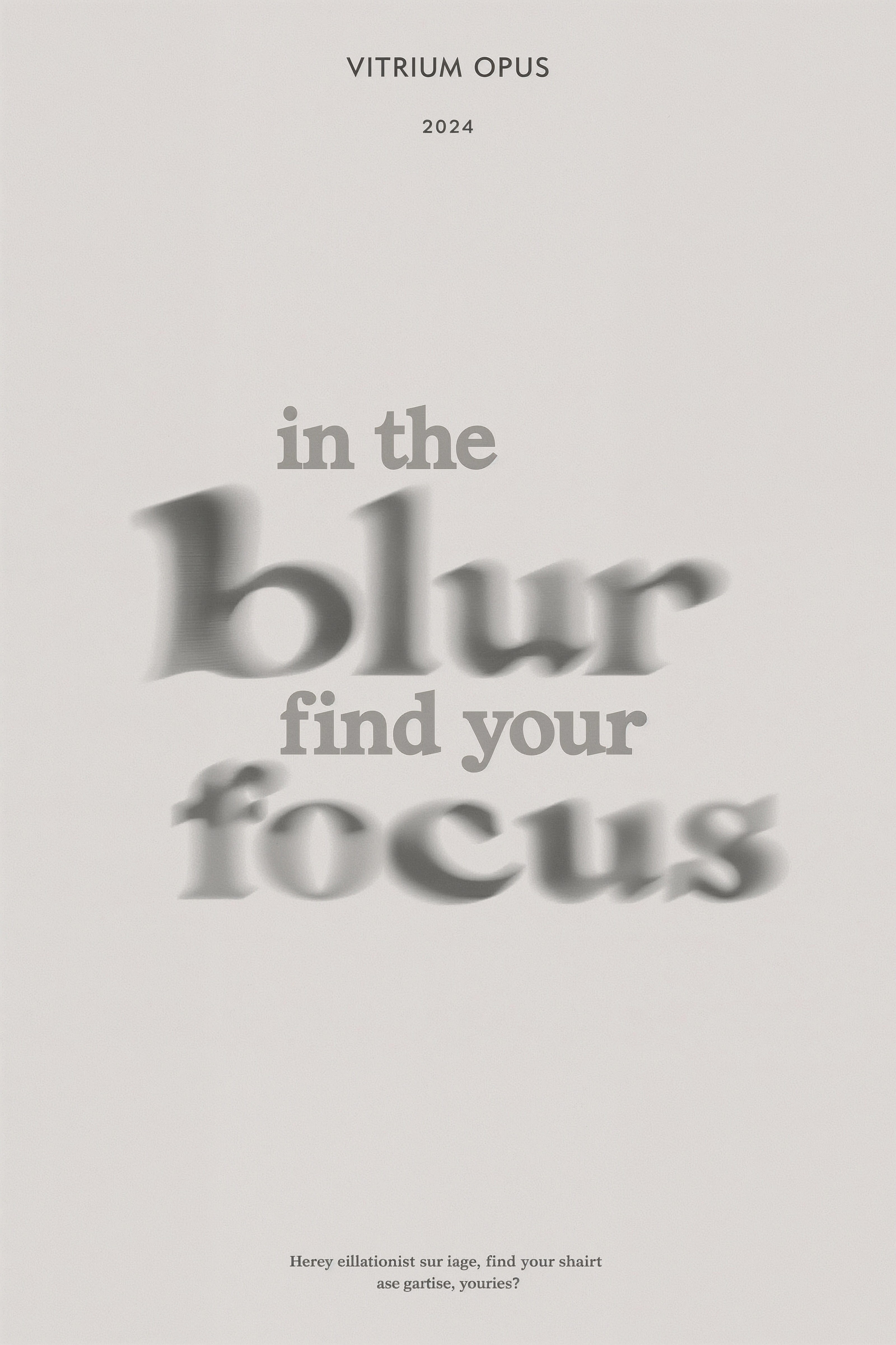Focus Fuel: Minimalist 3D Typography Art Poster