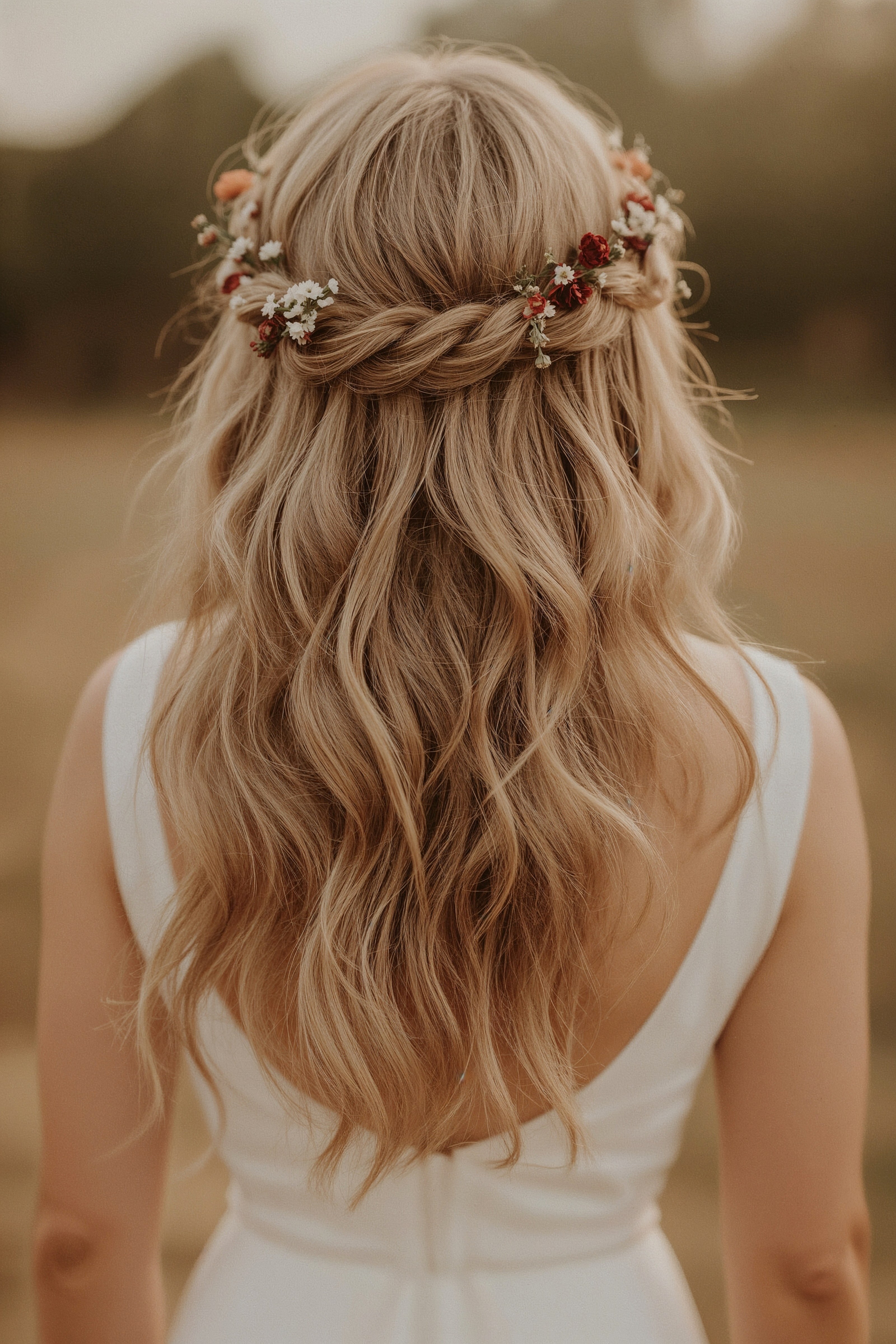 Boho Bridal Hairstyles: Dreamy Waves for Romantic Weddings
