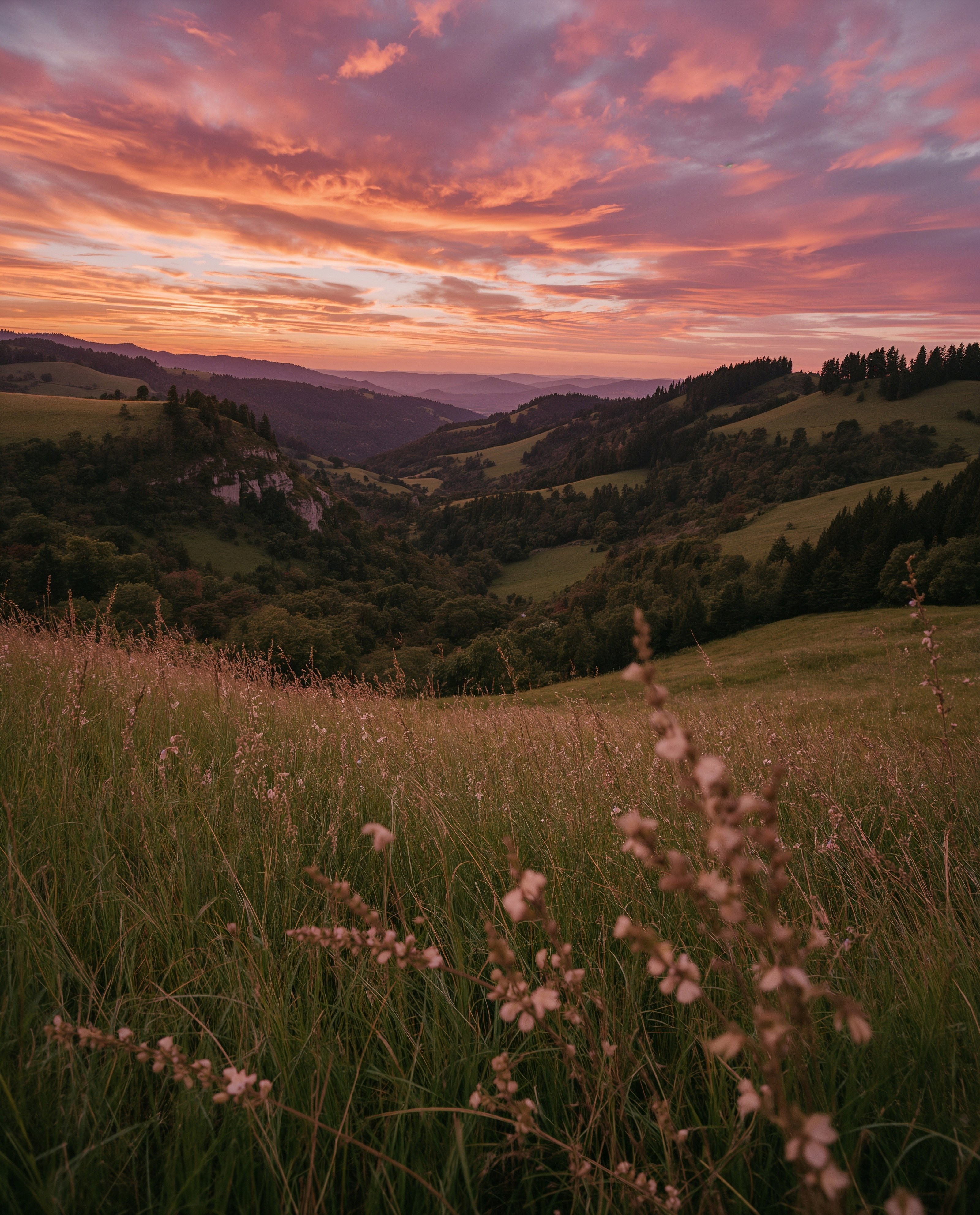 Vibrant Landscape Sunset Wallpaper: Unforgettable Scenic View
